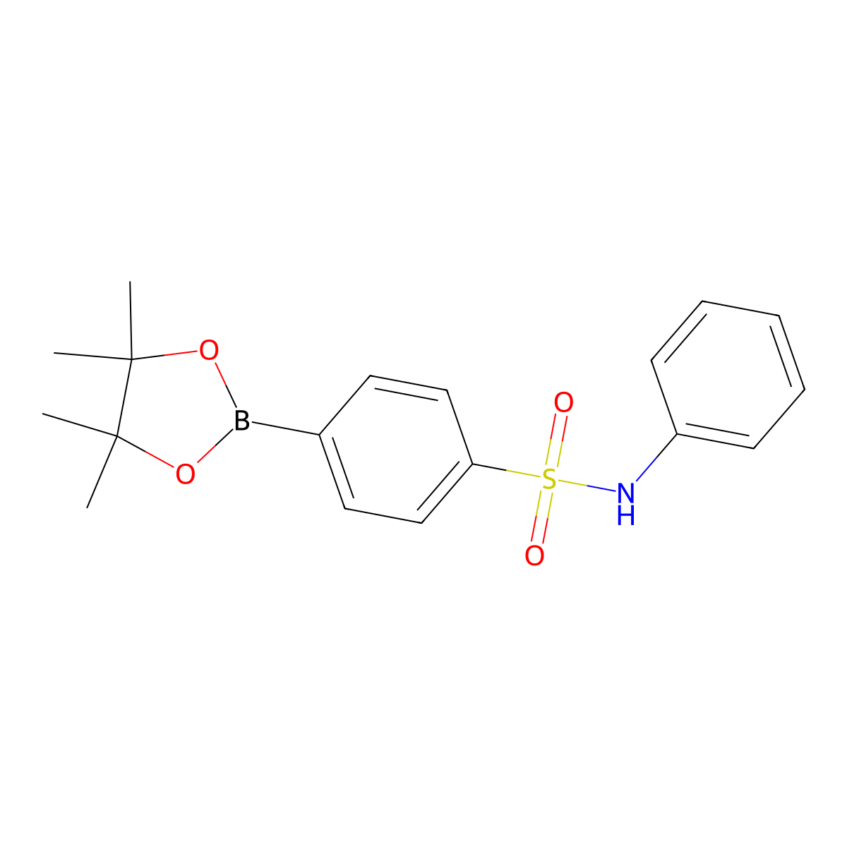 N-phenyl-4-(4,4,5,5-tetramethyl-1,3,2-dioxaborolan-2-yl)benzenesulfonamide molecular structure, CAS 1622059-27-1