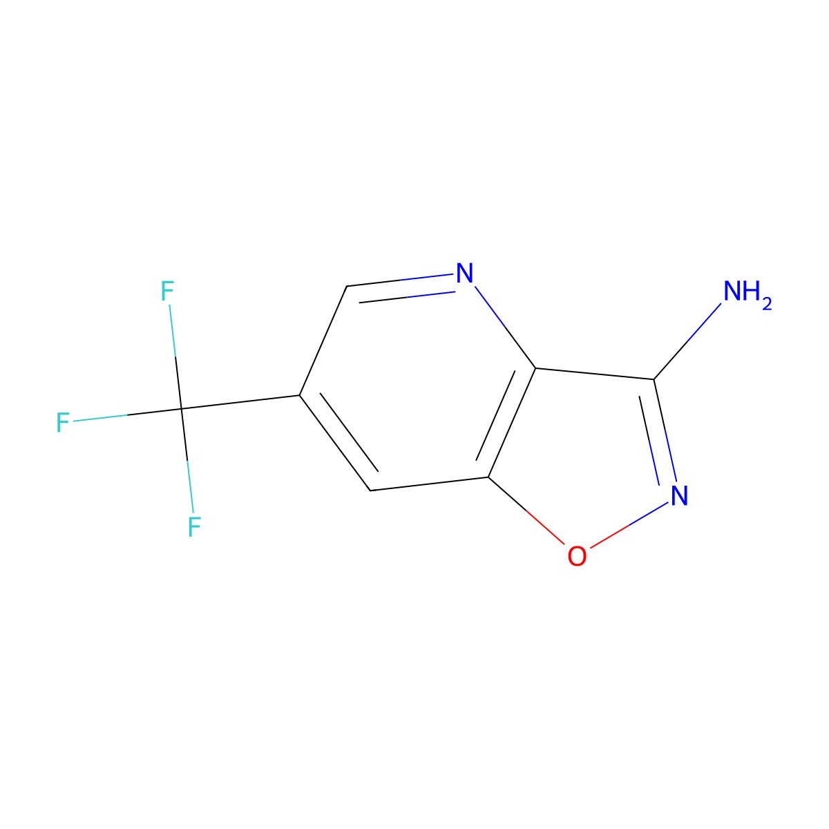 6-(Trifluoromethyl)-[1,2]oxazolo[4,5-b]pyridin-3-amine molecular structure, CAS 1622069-57-1