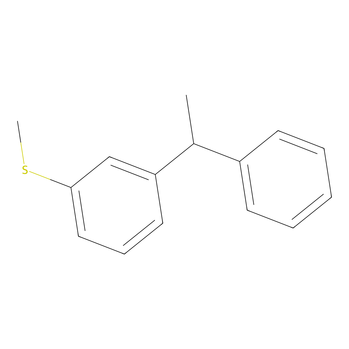 Methyl(3-(1-phenylethyl)phenyl)sulfane molecular structure, CAS 1622082-54-5