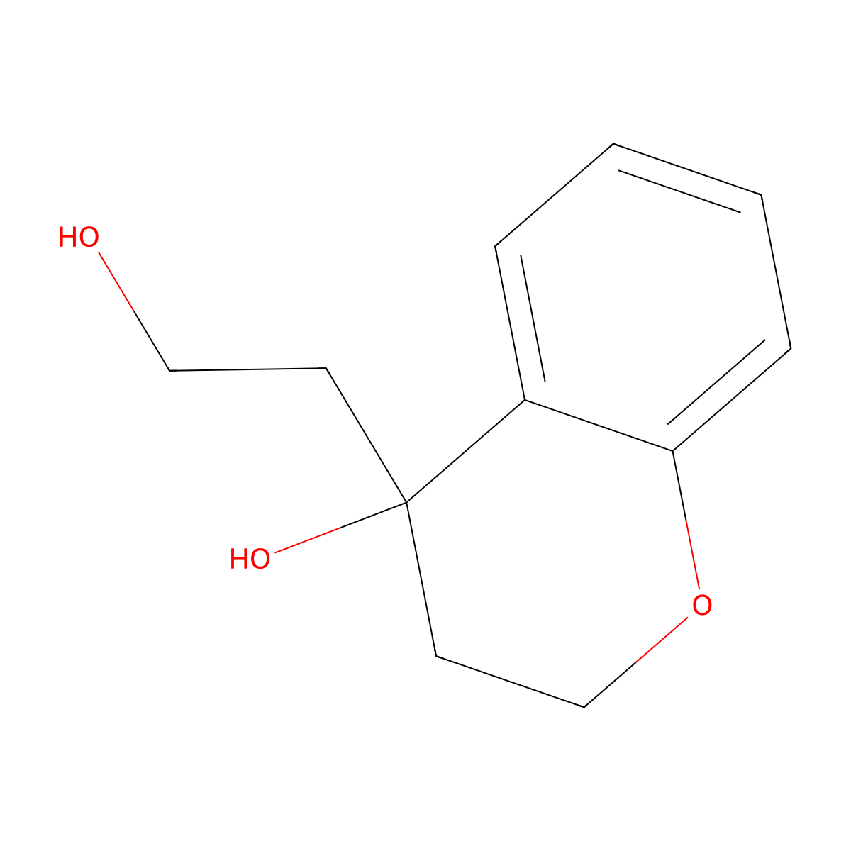 4-(2-hydroxyethyl)-3,4-dihydro-2H-1-benzopyran-4-ol molecular structure, CAS 1622089-99-9