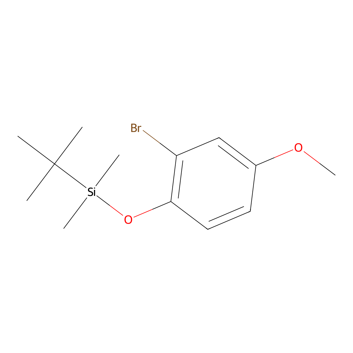 (2-Bromo-4-methoxyphenoxy)(tert-butyl)dimethylsilane molecular structure, CAS 1622092-94-7