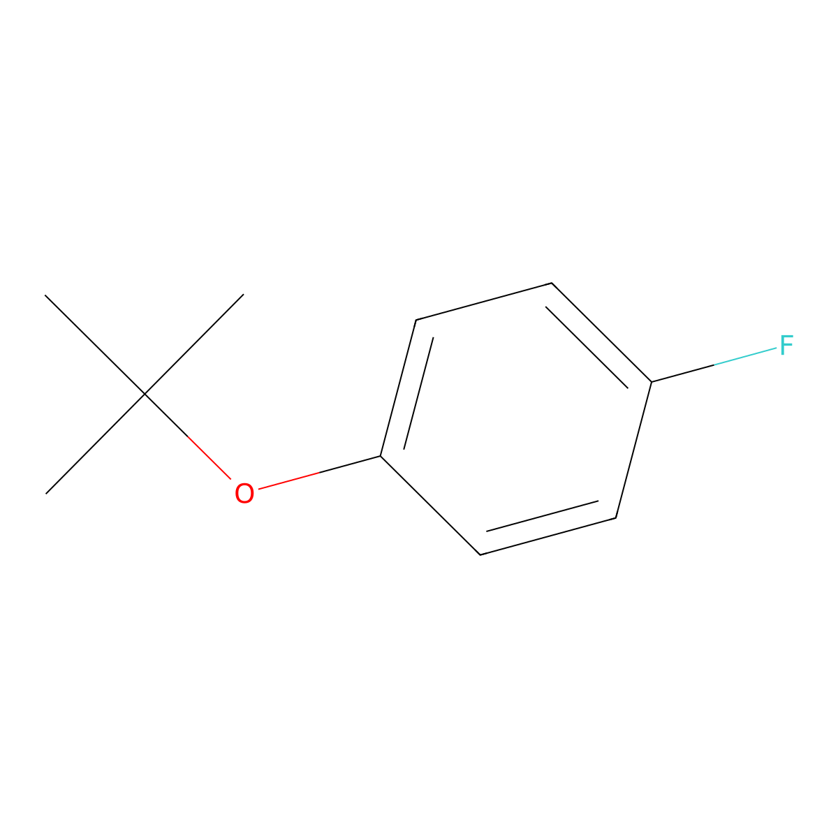 Benzene, 1-(1,1-dimethylethoxy)-4-fluoro- molecular structure, CAS 16222-41-6