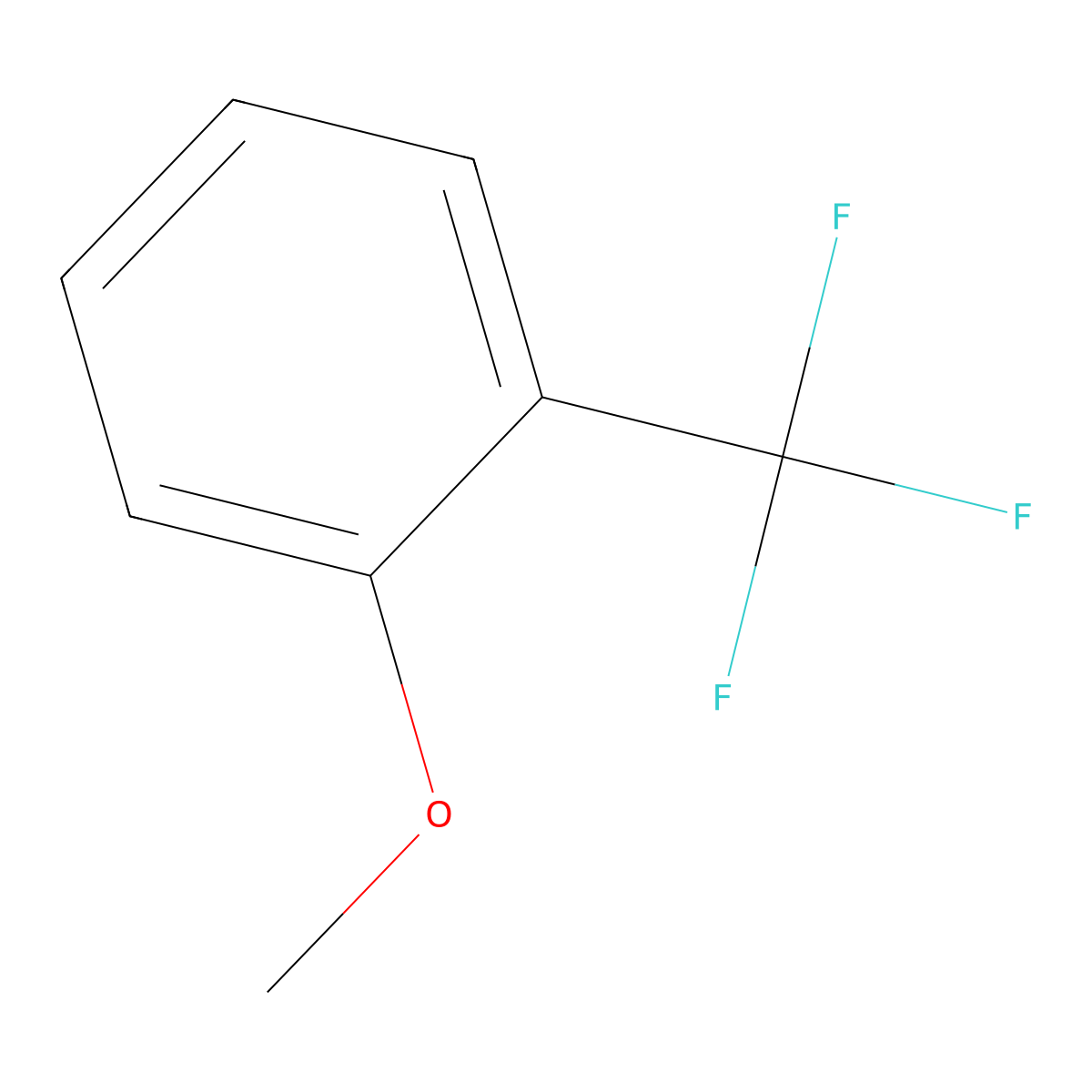 1-Methoxy-2-(trifluoromethyl)benzene molecular structure, CAS 16222-42-7