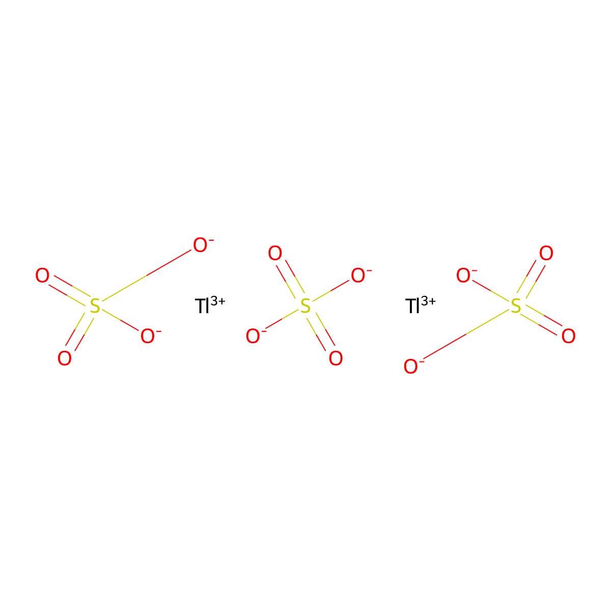 Thallic sulfate molecular structure, CAS 16222-66-5