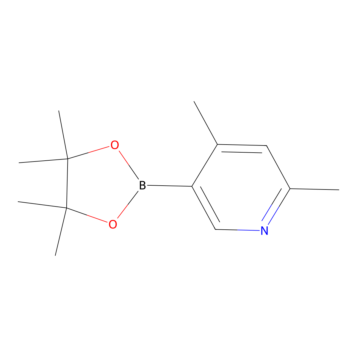 2,4-Dimethyl-5-(4,4,5,5-tetramethyl-1,3,2-dioxaborolan-2-yl)pyridine molecular structure, CAS 1622217-32-6