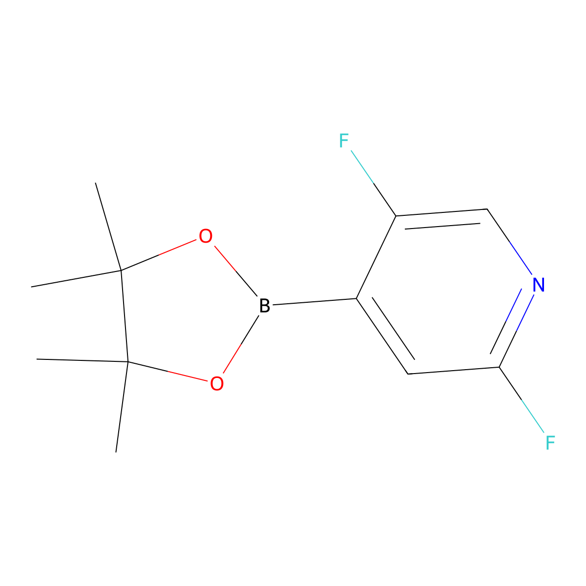 2,5-Difluoro-4-(4,4,5,5-tetramethyl-1,3,2-dioxaborolan-2-YL)pyridine molecular structure, CAS 1622217-35-9