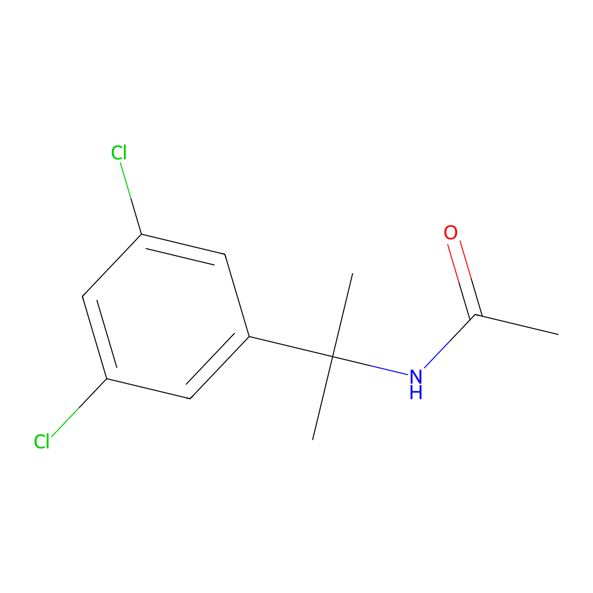 N-(2-(3,5-dichlorophenyl)propan-2-yl)acetamide molecular structure, CAS 162222-14-2