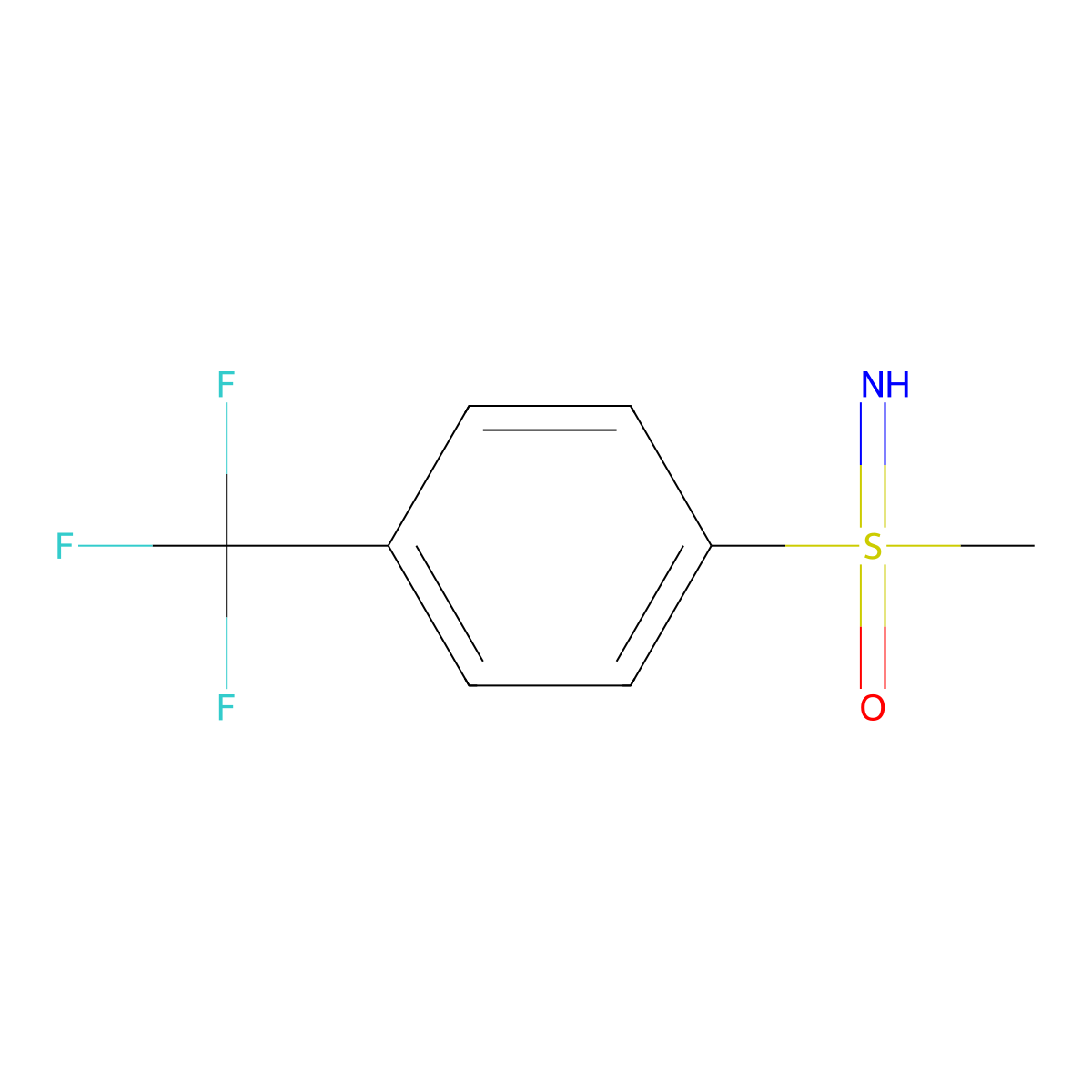 Imino(methyl)(4-(trifluoromethyl)phenyl)-l6-sulfanone molecular structure, CAS 1622220-18-1