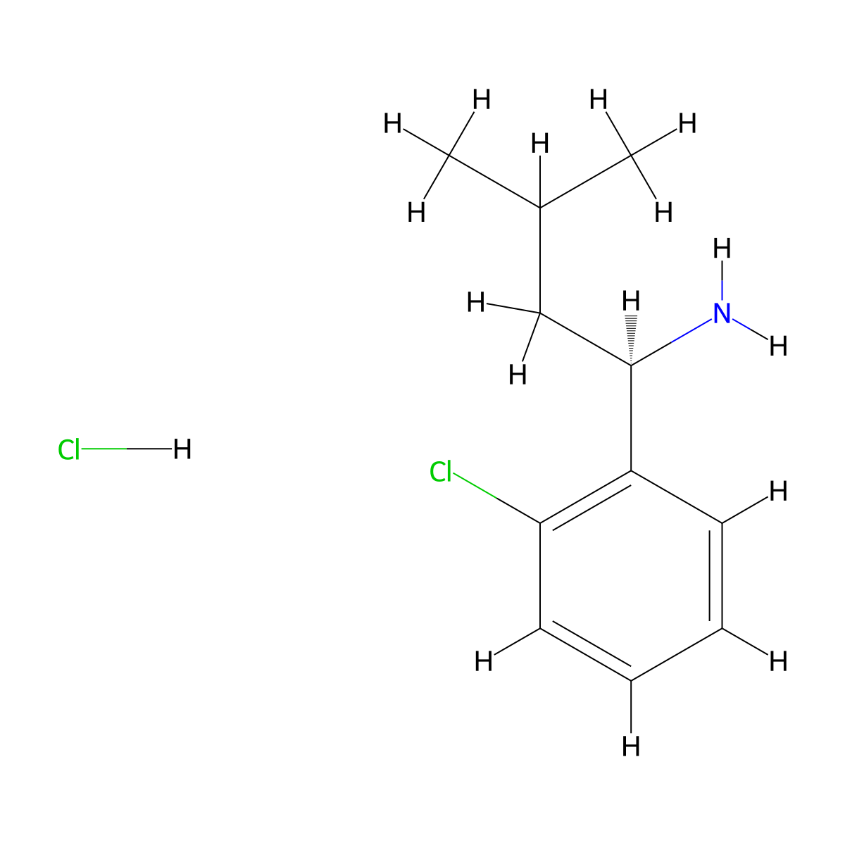 (R)-1-(2-Chlorophenyl)-3-methylbutan-1-amine (hydrochloride) molecular structure, CAS 1622222-73-4