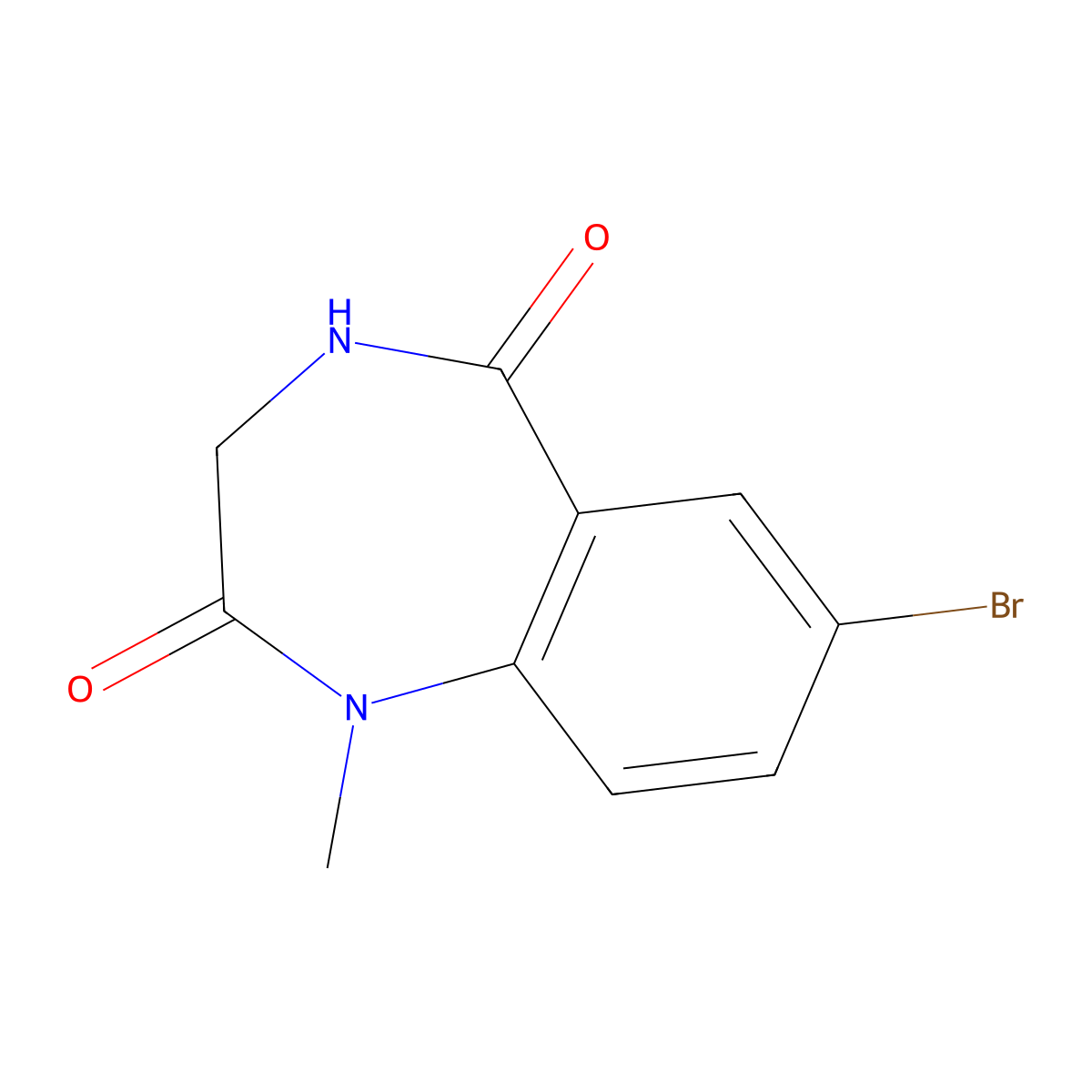 7-Bromo-1-methyl-3,4-dihydro-1H-benzo[e][1,4]diazepine-2,5-dione molecular structure, CAS 1622226-95-2