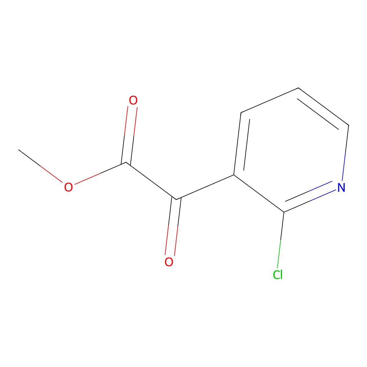 Methyl 2-chloro-alpha-oxo-3-pyridineacetate molecular structure, CAS 162225-07-2
