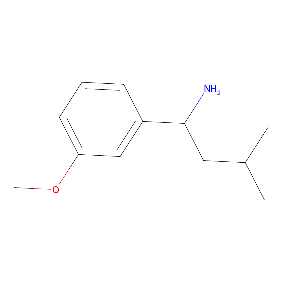 (R)-1-(3-Methoxyphenyl)-3-methylbutan-1-amine molecular structure, CAS 1622288-81-6