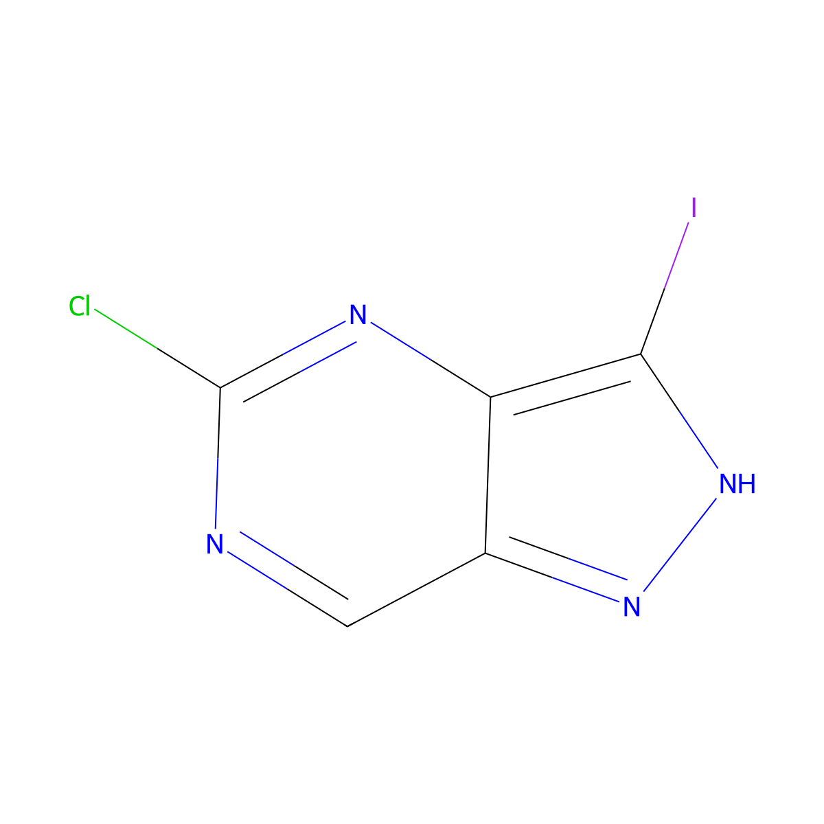 5-chloro-3-iodo-1H-pyrazolo(4,3-d)pyrimidine molecular structure, CAS 1622290-26-9