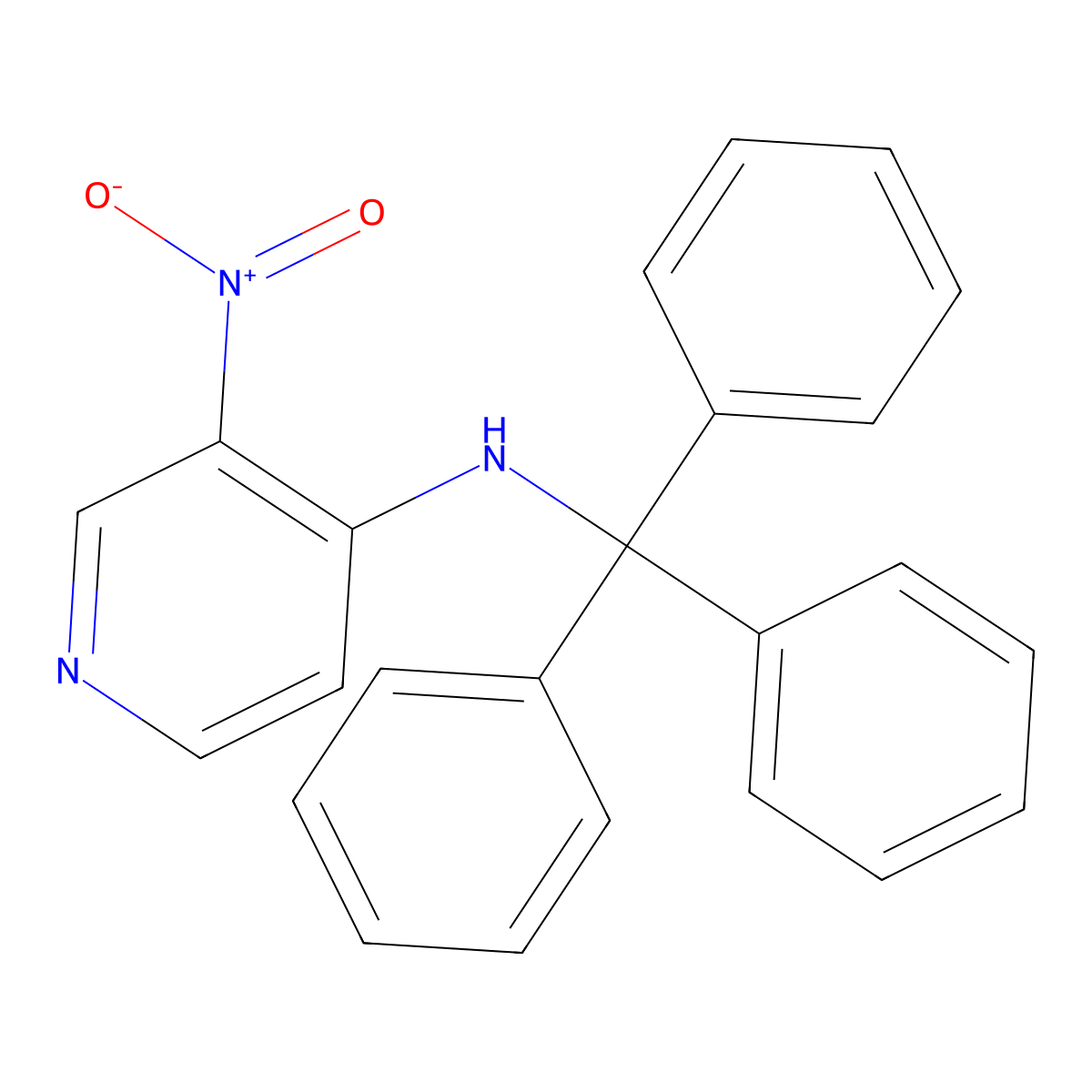 3-Nitro-N-tritylpyridin-4-amine molecular structure, CAS 1622290-50-9