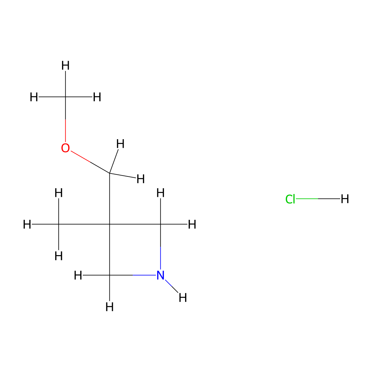 3-(Methoxymethyl)-3-methylazetidine hydrochloride molecular structure, CAS 1622351-29-4