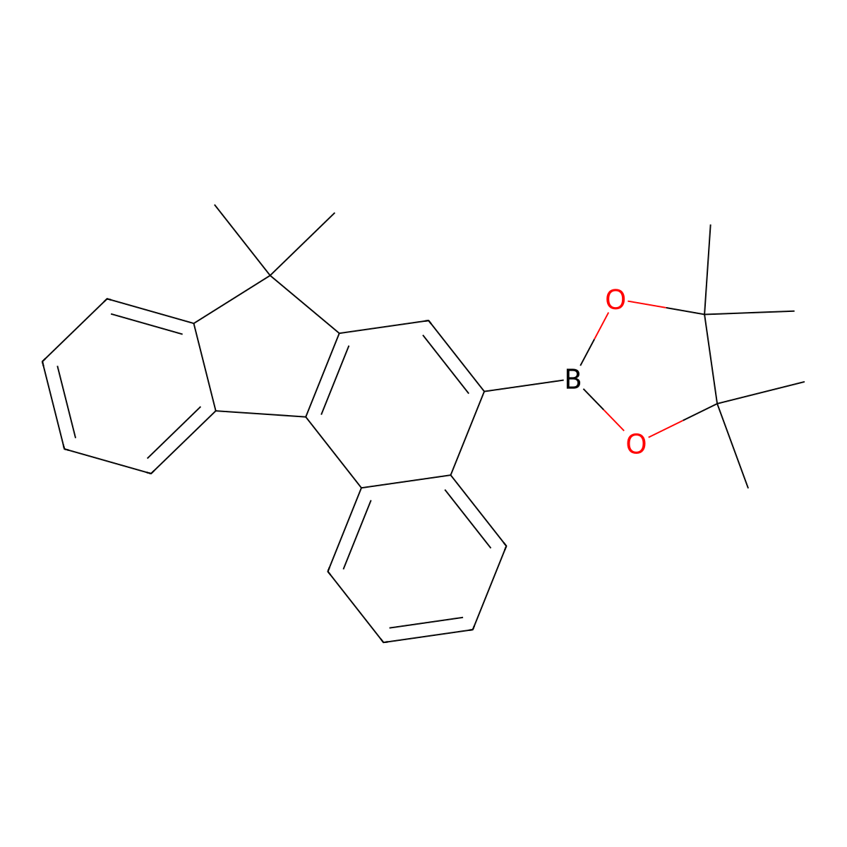 2-(7,7-Dimethyl-7H-benzo[c]fluoren-5-yl)-4,4,5,5-tetramethyl-1,3,2-dioxaborolane molecular structure, CAS 1622451-76-6