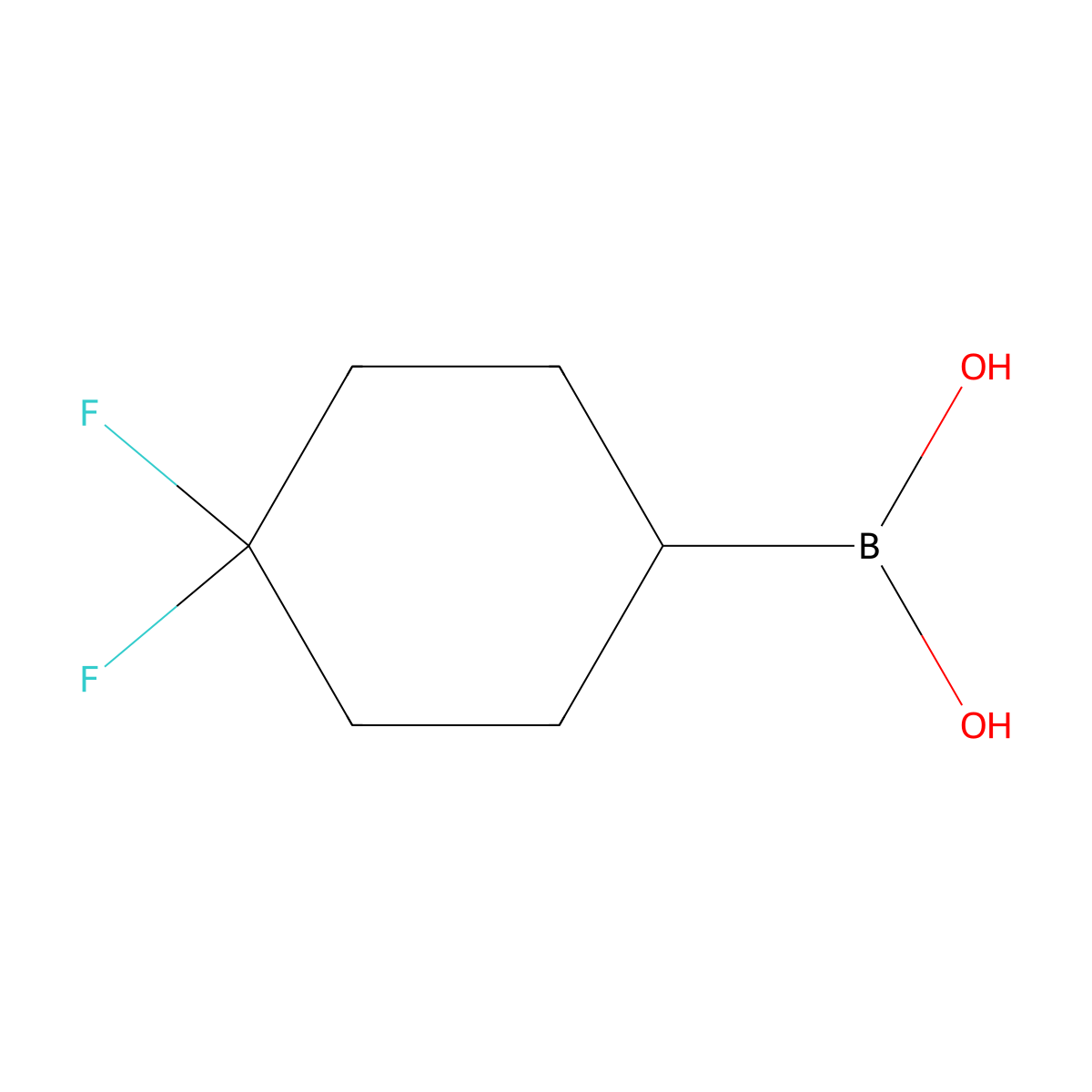 (4,4-Difluorocyclohexyl)boronic acid molecular structure, CAS 1622453-09-1