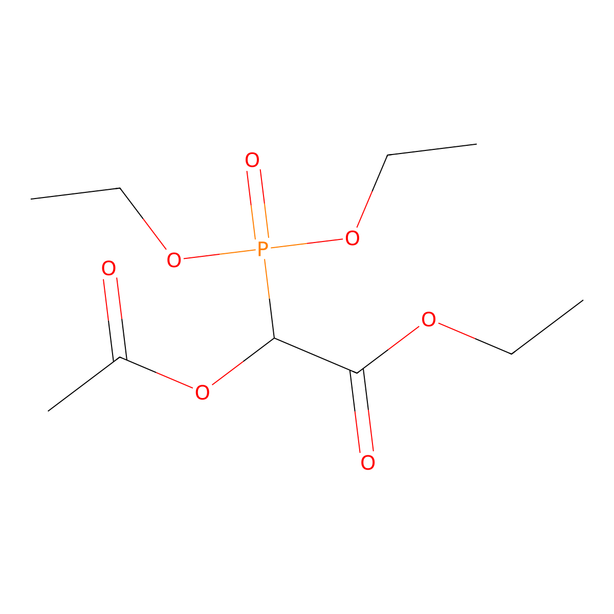 Ethyl 2-(acetyloxy)-2-(diethyl phosphono)acetate molecular structure, CAS 162246-77-7