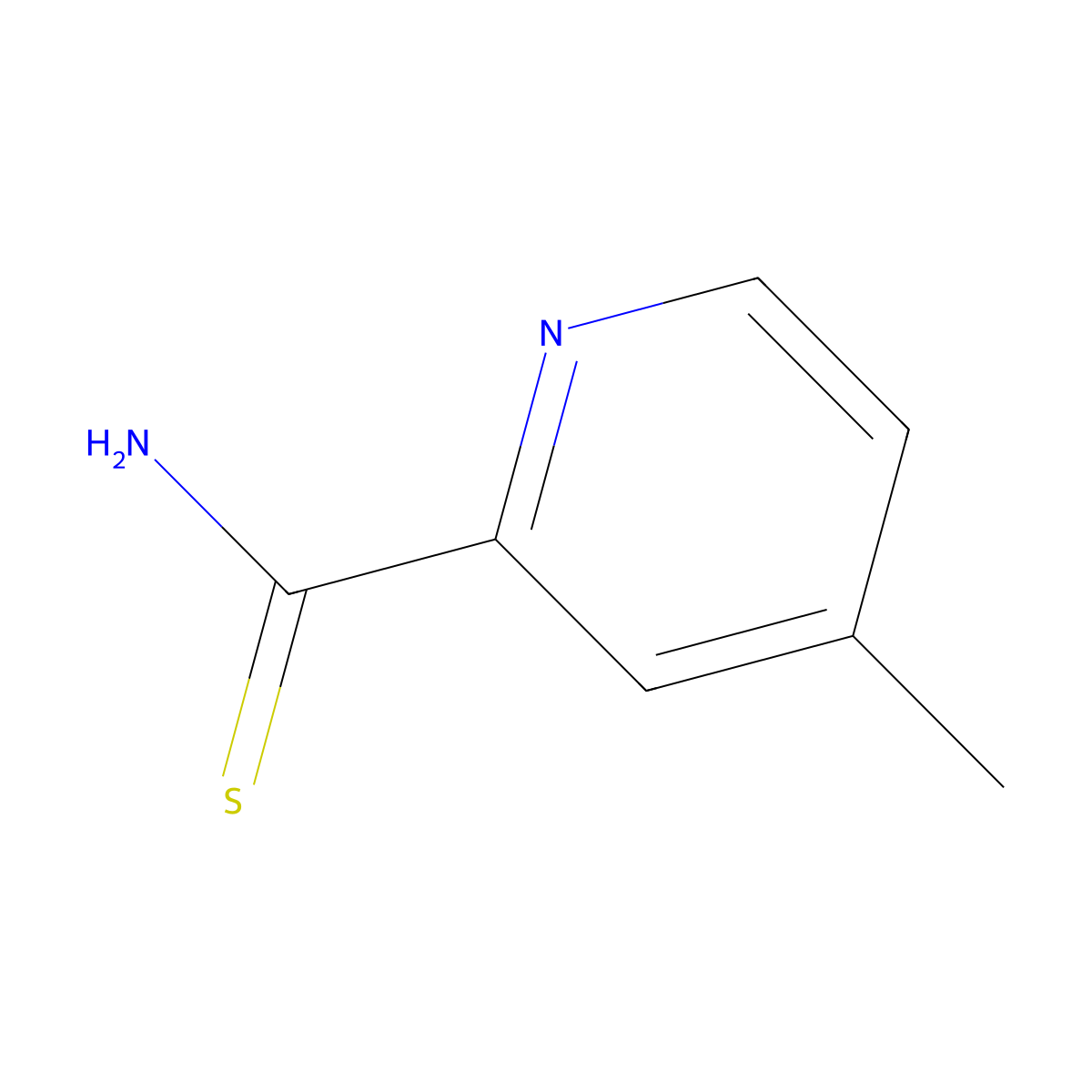 4-Methylpyridine-2-carbothioamide molecular structure, CAS 16225-37-9