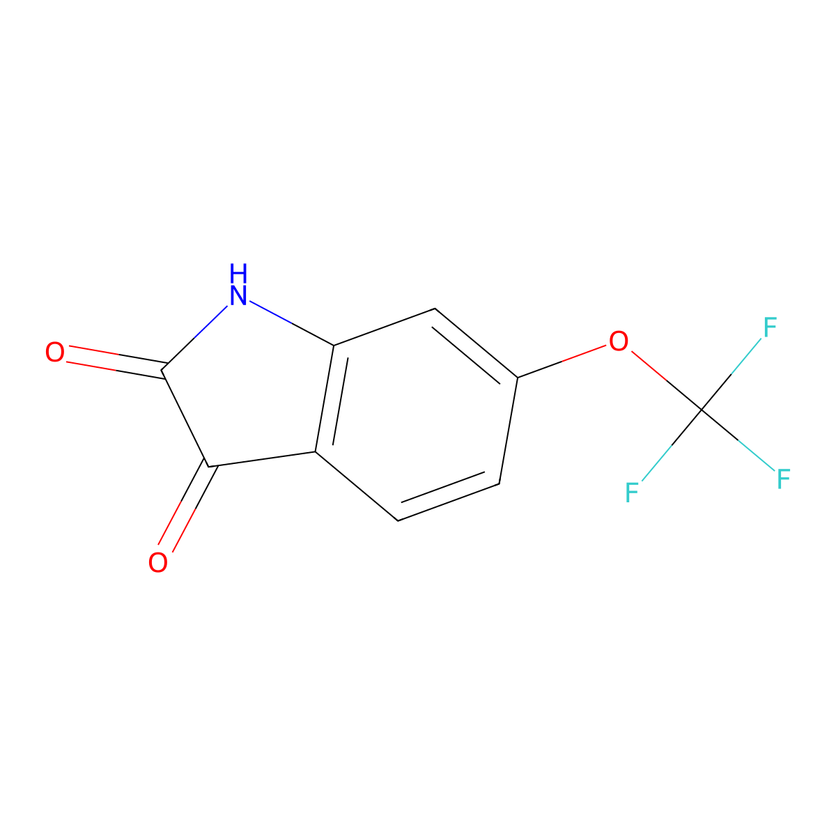 6-(trifluoromethoxy)-2,3-dihydro-1H-indole-2,3-dione molecular structure, CAS 162252-92-8