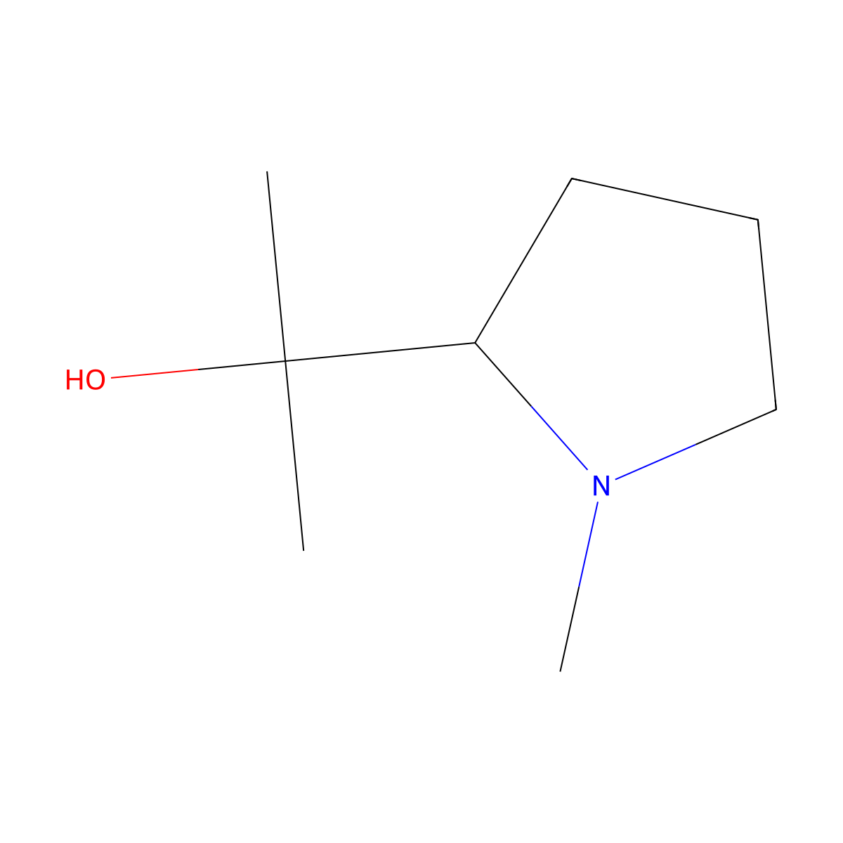 2-(1-Methylpyrrolidin-2-YL)propan-2-OL molecular structure, CAS 16226-55-4