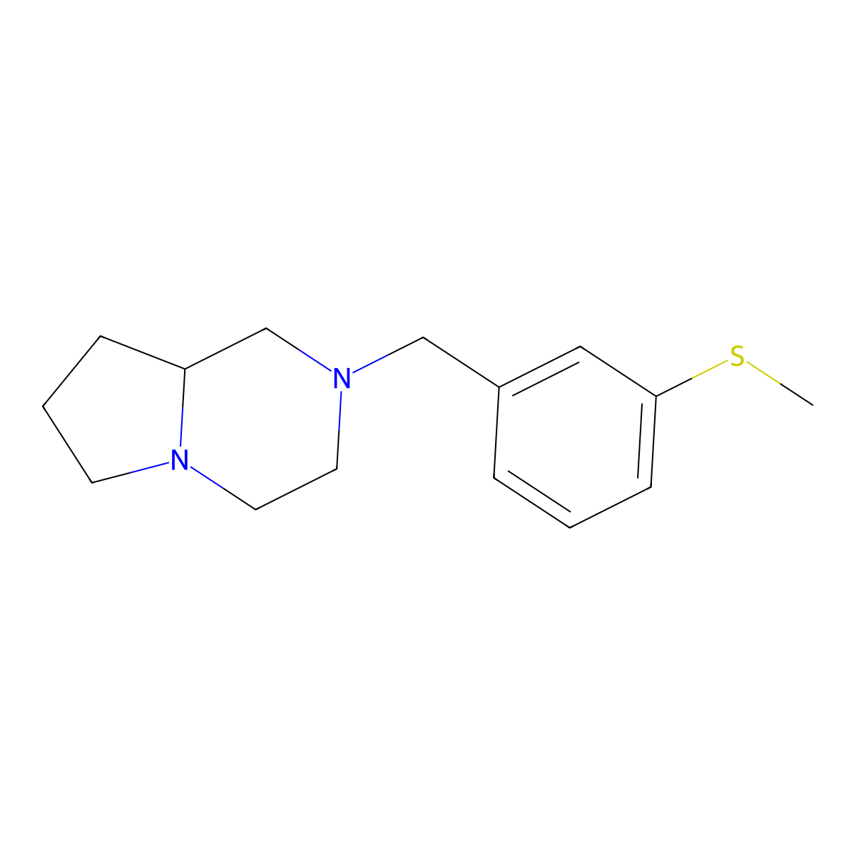 2-(3-(Methylthio)benzyl)octahydropyrrolo[1,2-a]pyrazine molecular structure, CAS 1622622-48-3
