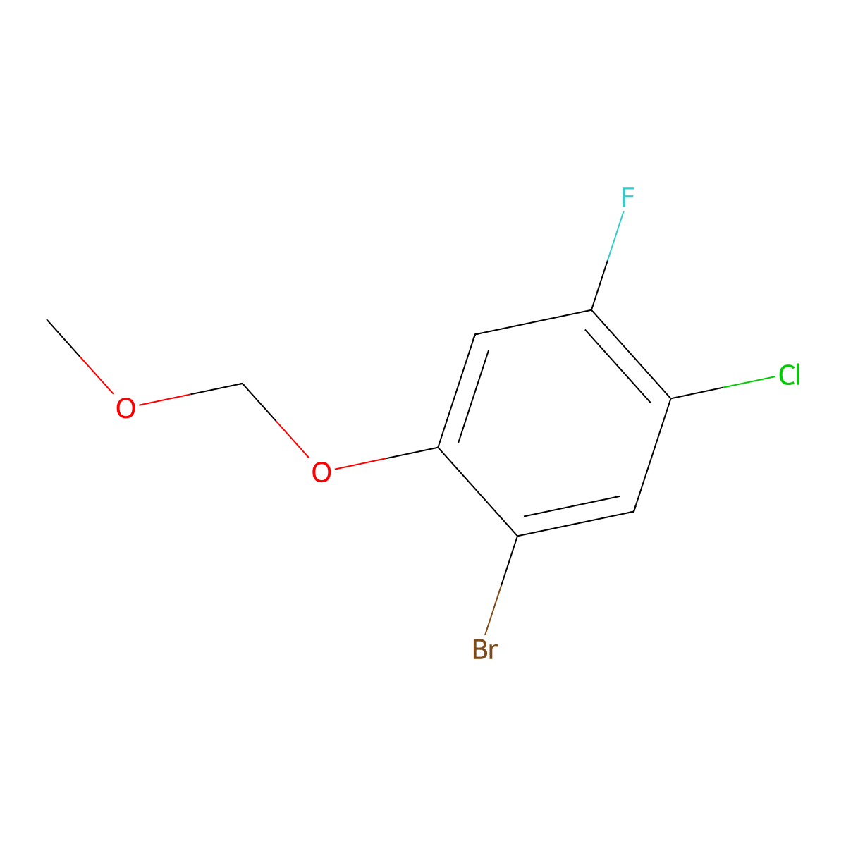 1-Bromo-5-chloro-4-fluoro-2-(methoxymethoxy)benZene molecular structure, CAS 162269-77-4