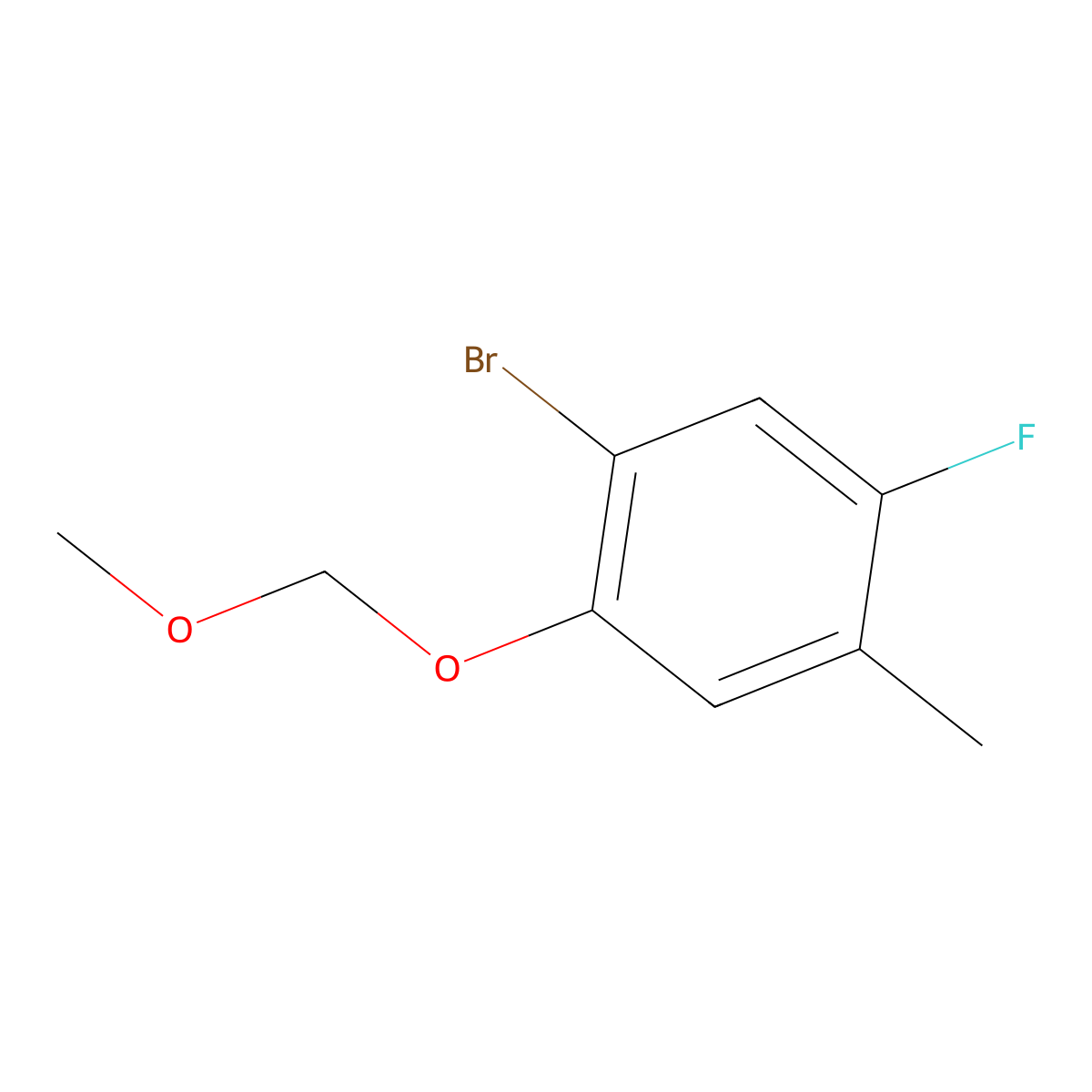 1-Bromo-5-fluoro-2-(methoxymethoxy)-4-methylbenzene molecular structure, CAS 162269-88-7