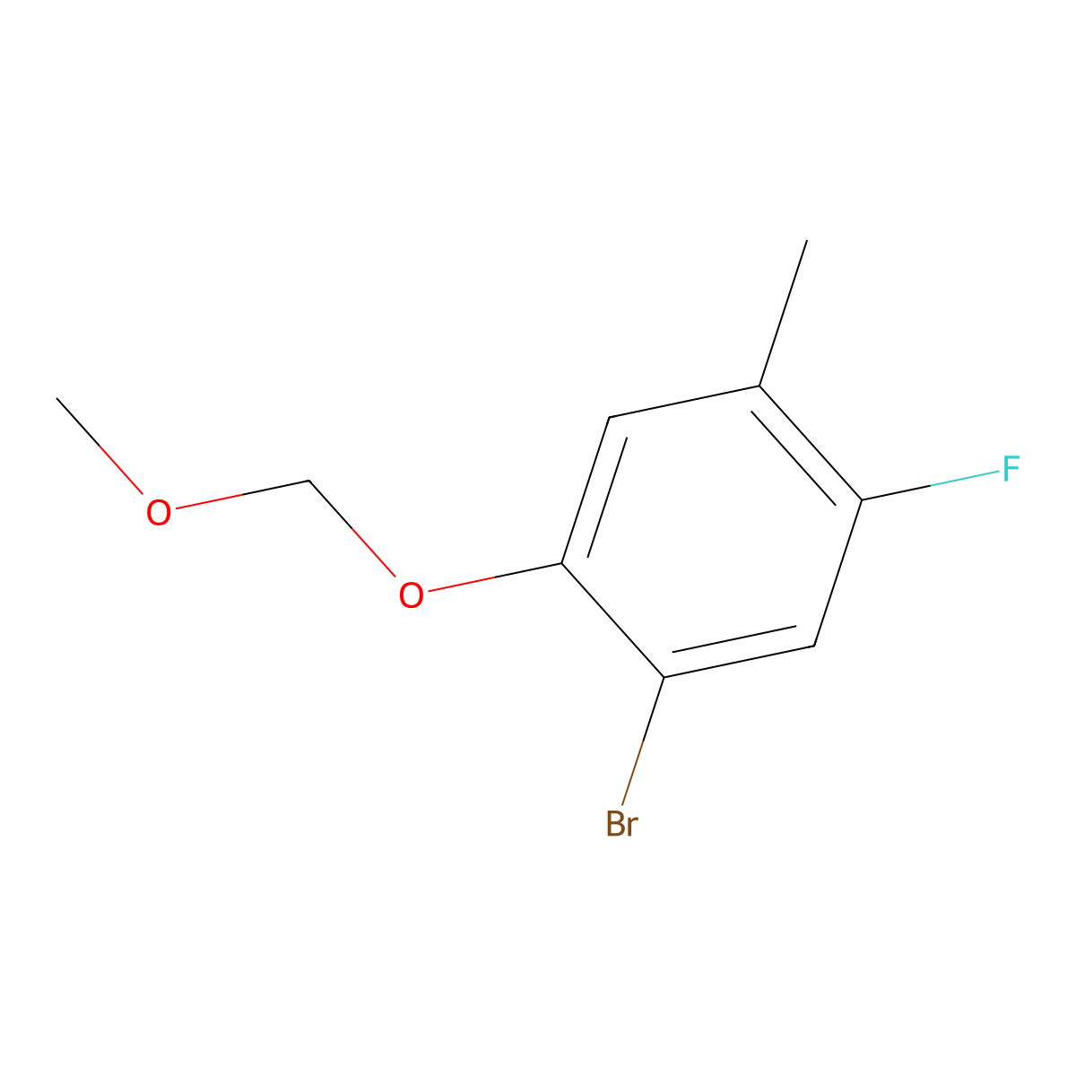 1-Bromo-5-fluoro-2-(methoxymethoxy)-4-methylbenzene molecular structure, CAS 162269-88-7