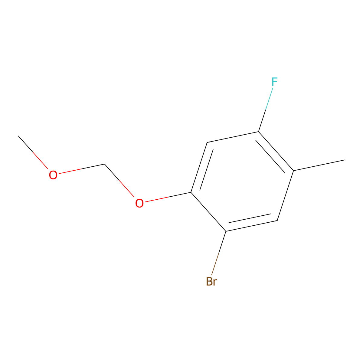 1-Bromo-4-fluoro-2-(methoxymethoxy)-5-methylbenzene molecular structure, CAS 162269-89-8