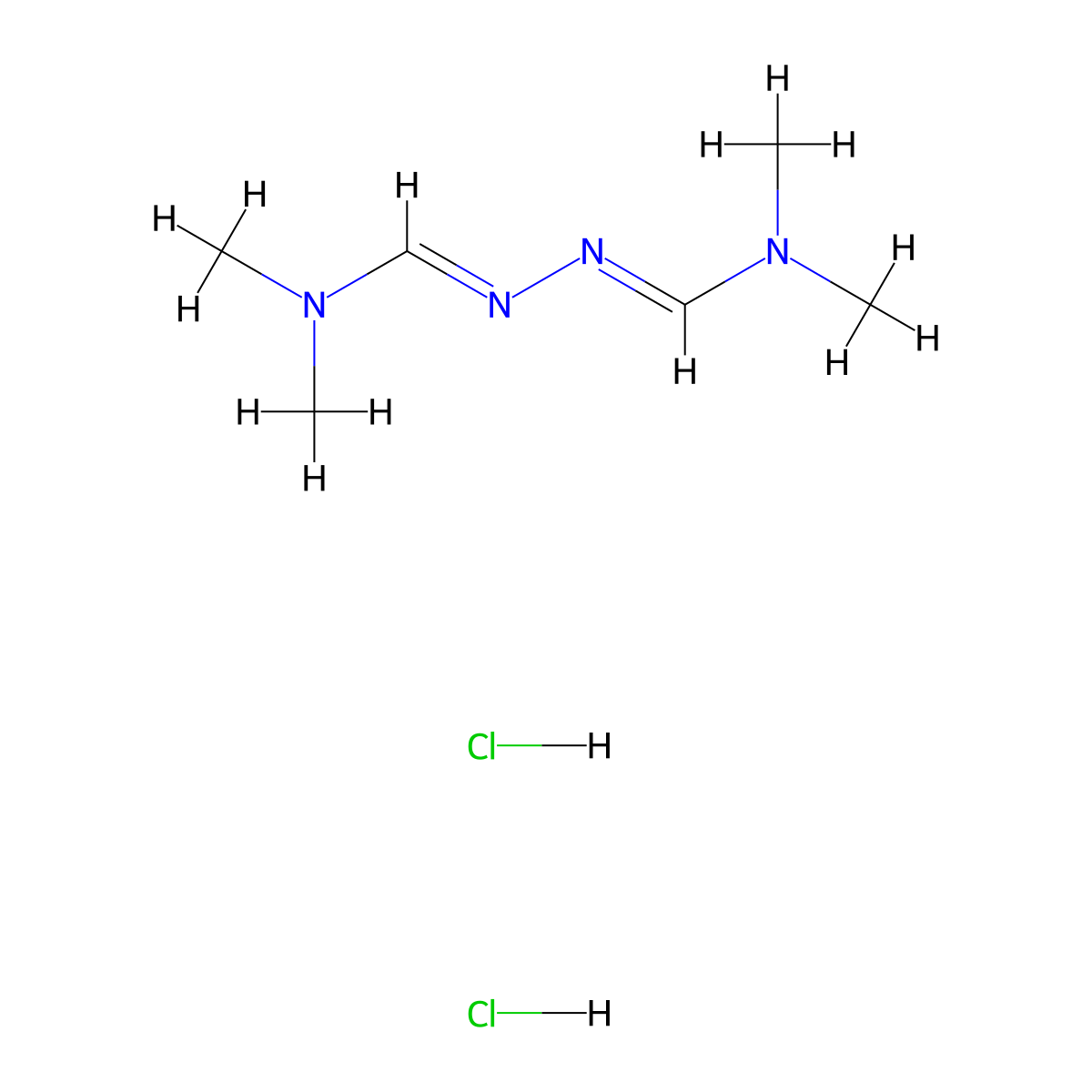 N'-((Dimethylamino)methylene)-N,N-dimethylformohydrazonamide dihydrochloride molecular structure, CAS 16227-06-8