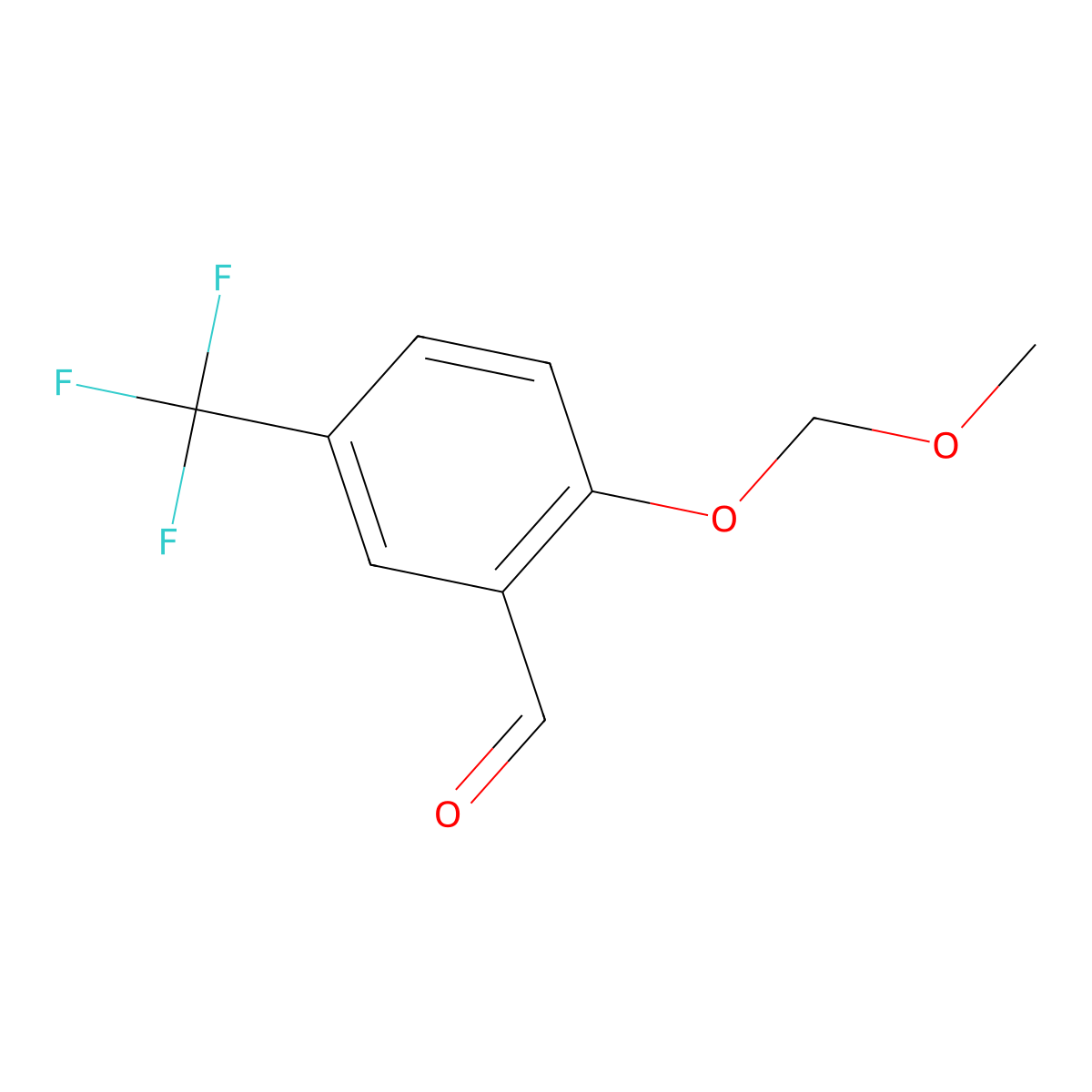 2-(Methoxymethoxy)-5-(trifluoromethyl)benzaldehyde molecular structure, CAS 162270-12-4