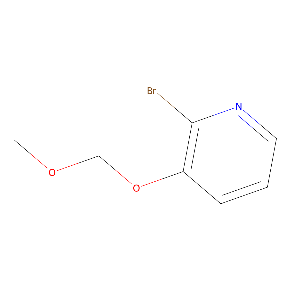 2-Bromo-3-(methoxymethoxy)pyridine molecular structure, CAS 162271-10-5