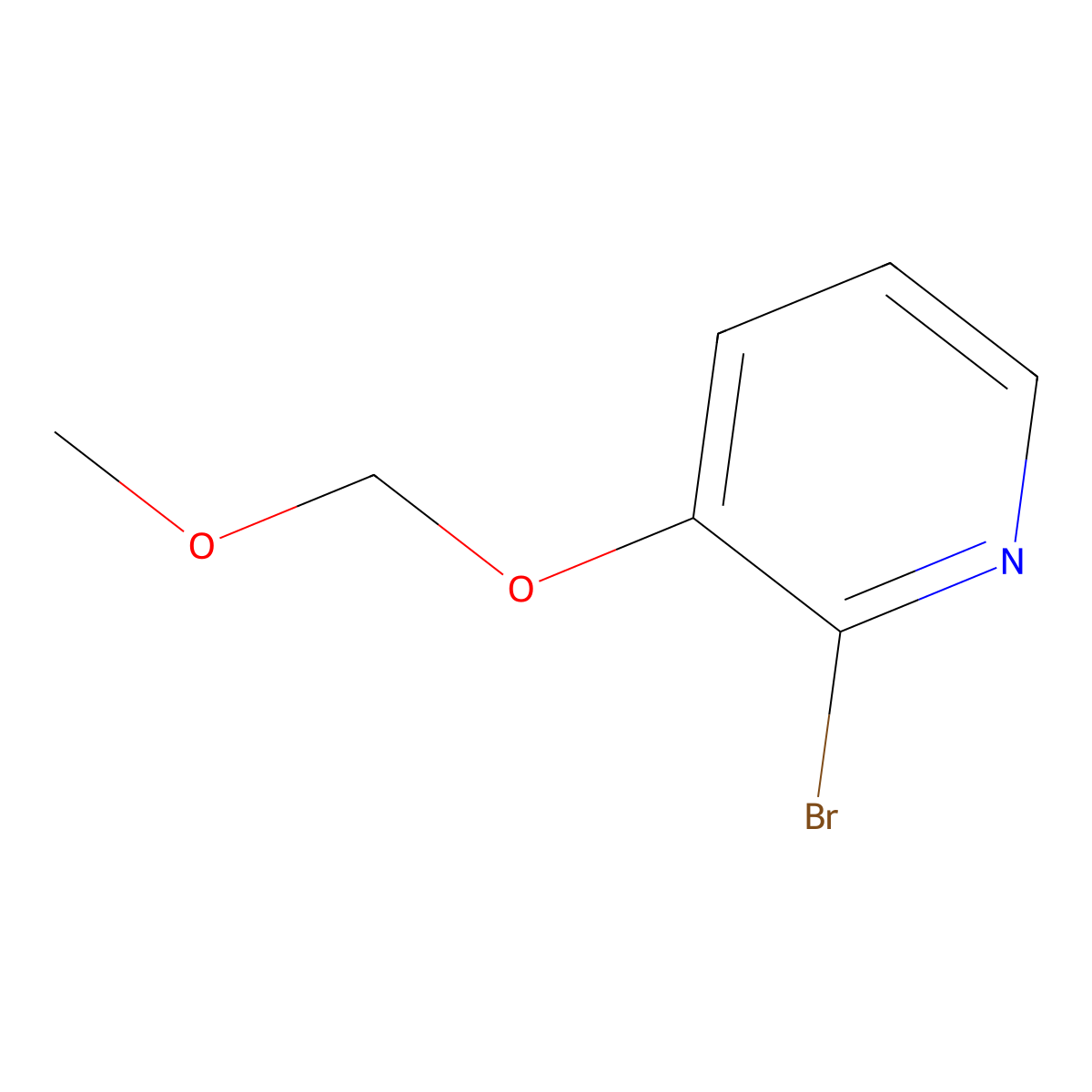 2-Bromo-3-(methoxymethoxy)pyridine molecular structure, CAS 162271-10-5