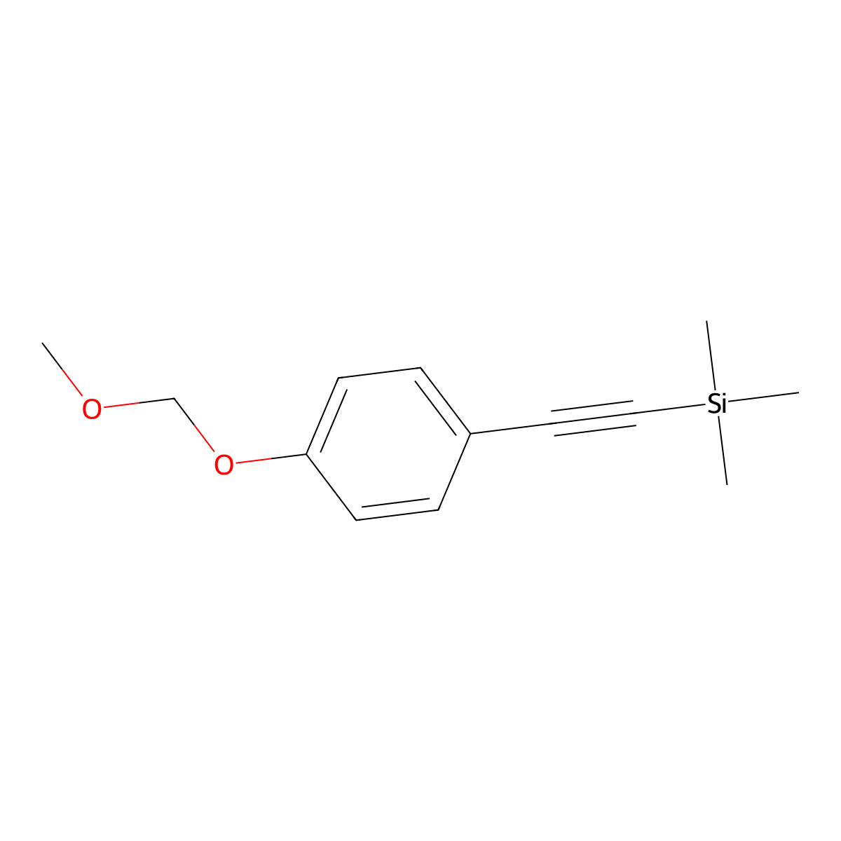 (4-Methoxymethoxy-phenylethynyl)-trimethylsilane molecular structure, CAS 162271-44-5