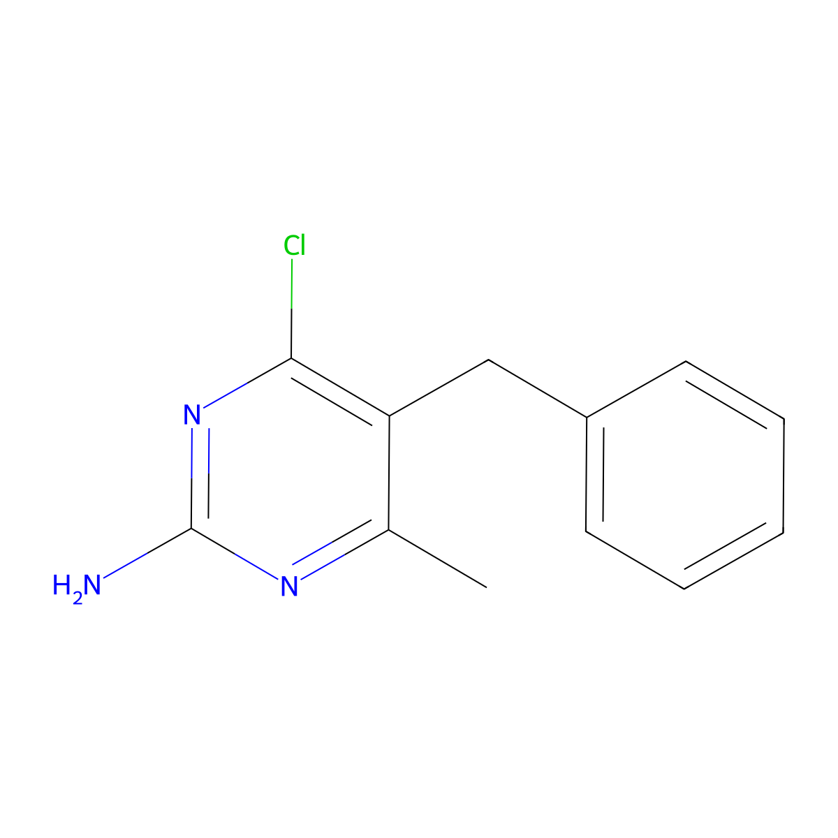 5-Benzyl-4-chloro-6-methylpyrimidin-2-amine molecular structure, CAS 162272-61-9
