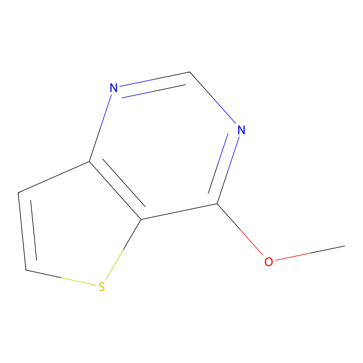 4-Methoxythieno[3,2-d]pyrimidine molecular structure, CAS 16228-99-2