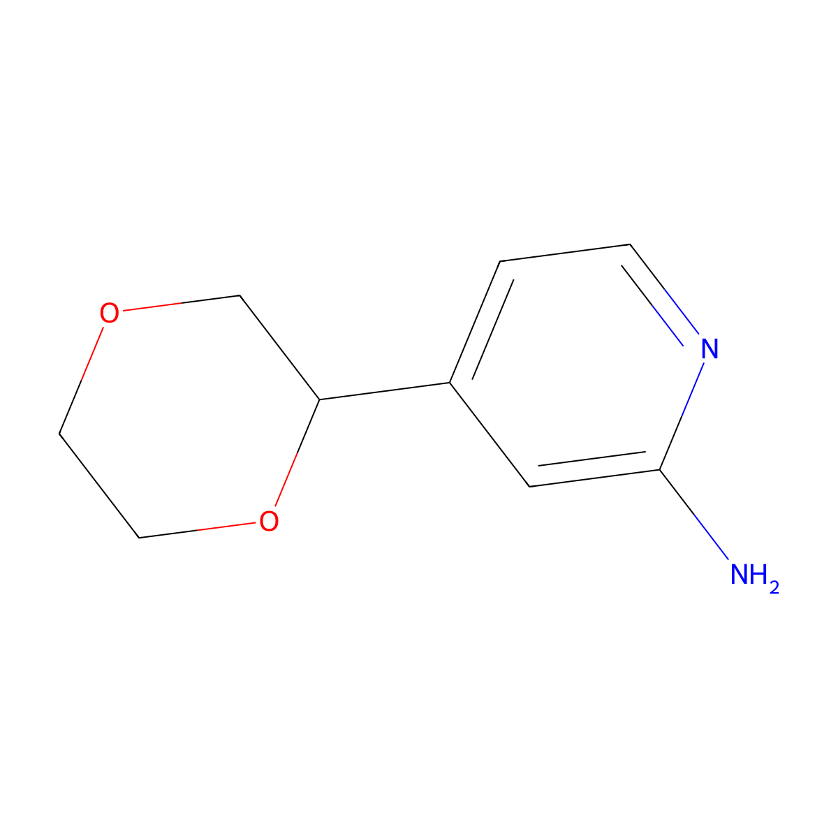 1-(2-Amino-4-pyridyl)-1-ethylenedioxyethane molecular structure, CAS 1622834-24-5