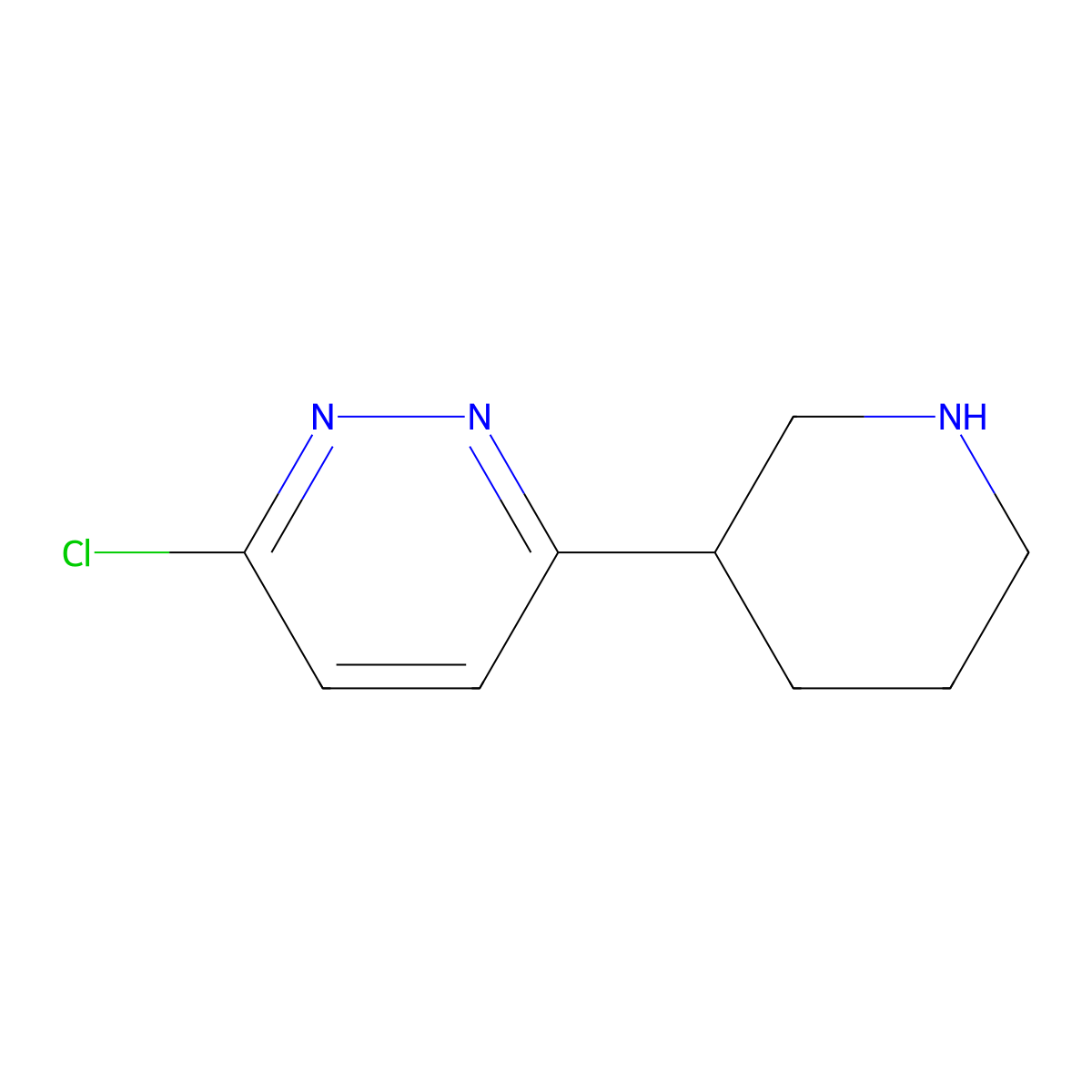 3-Chloro-6-(piperidin-3-YL)pyridazine molecular structure, CAS 1622834-32-5