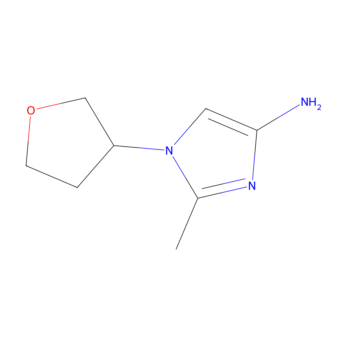 1-(3-Tetrahydrofuranyl)-2-methylimidazol-4-amine molecular structure, CAS 1622834-52-9