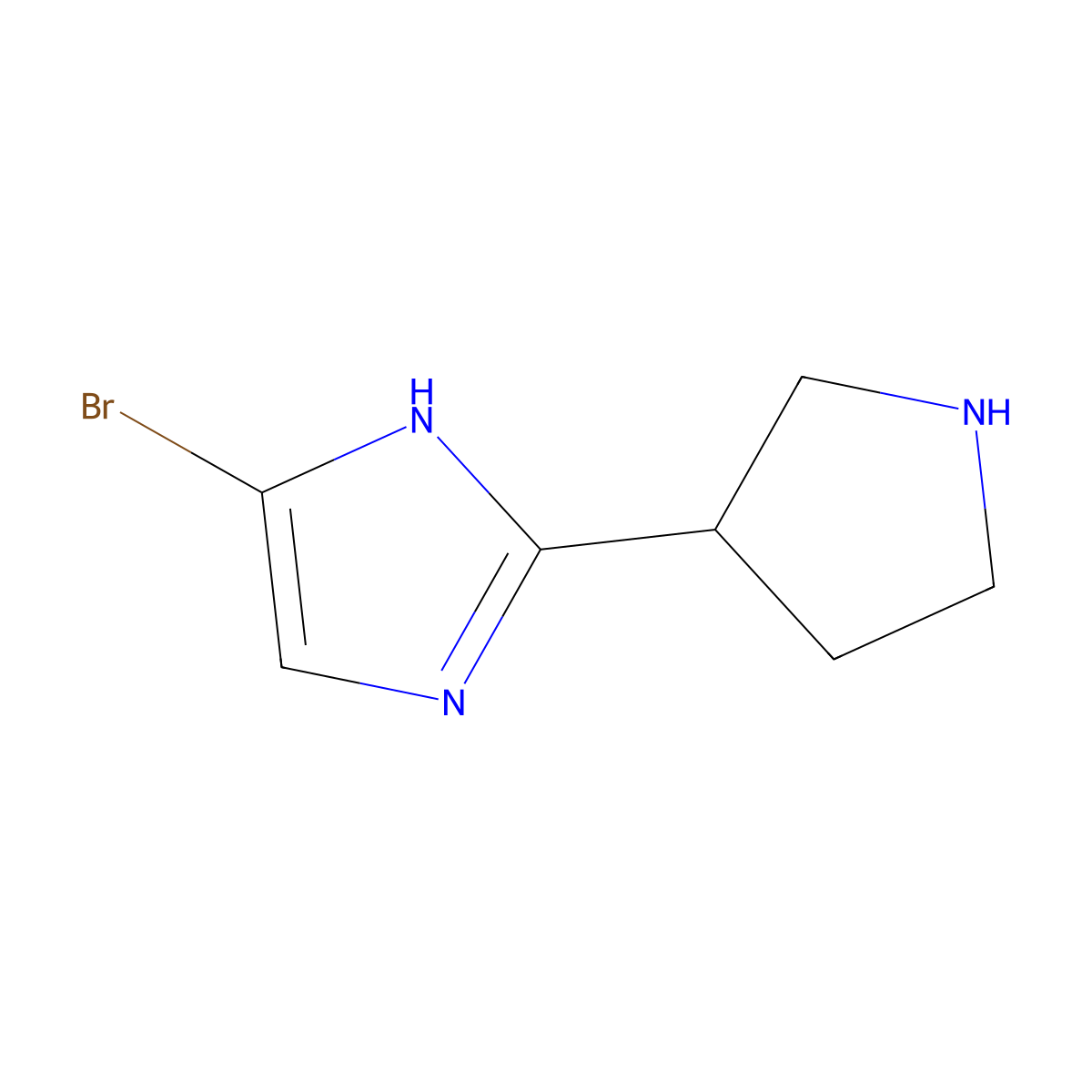 4-Bromo-2-(piperidin-4-yl)-1H-imidazole molecular structure, CAS 1622834-89-2