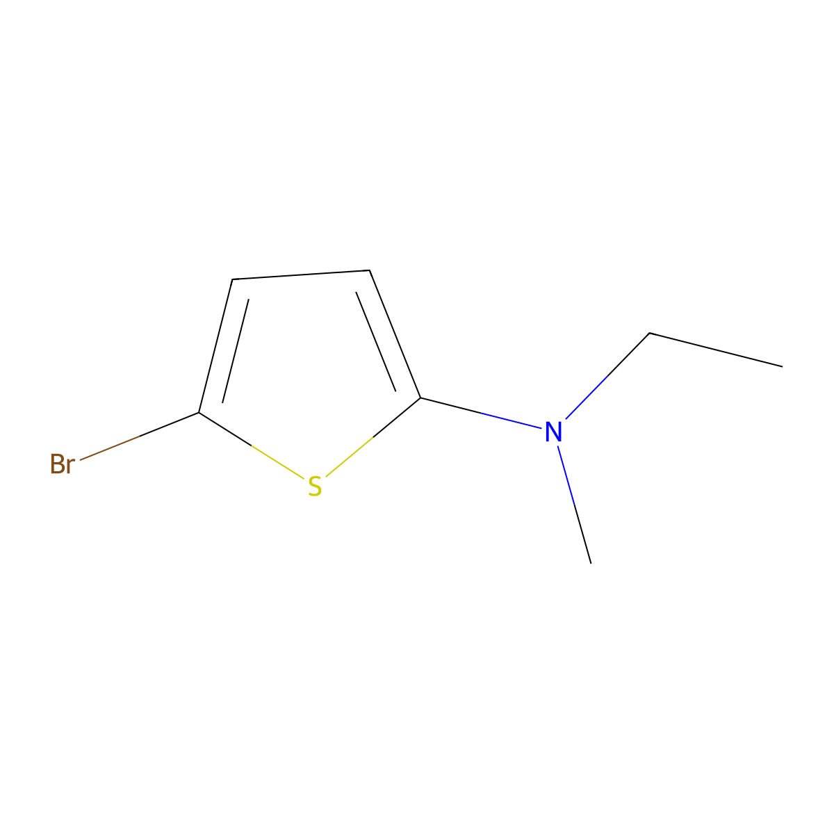 2-Bromo-5-(methylethylamino)thiophene molecular structure, CAS 1622834-93-8