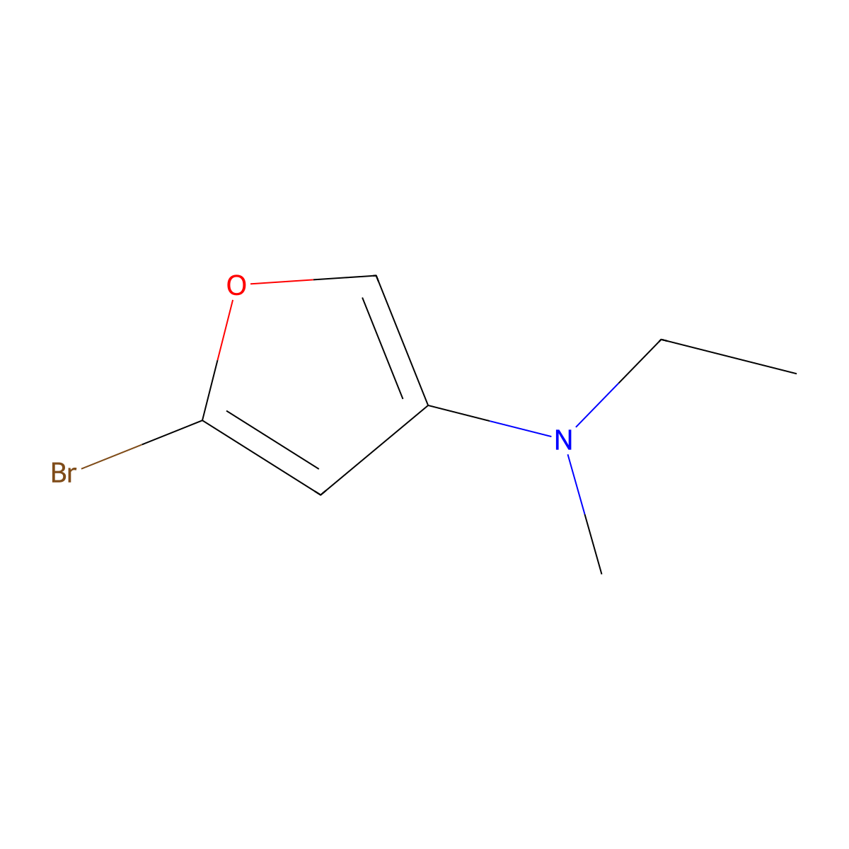 2-Bromo-4-(methylethylamino)furan molecular structure, CAS 1622834-95-0