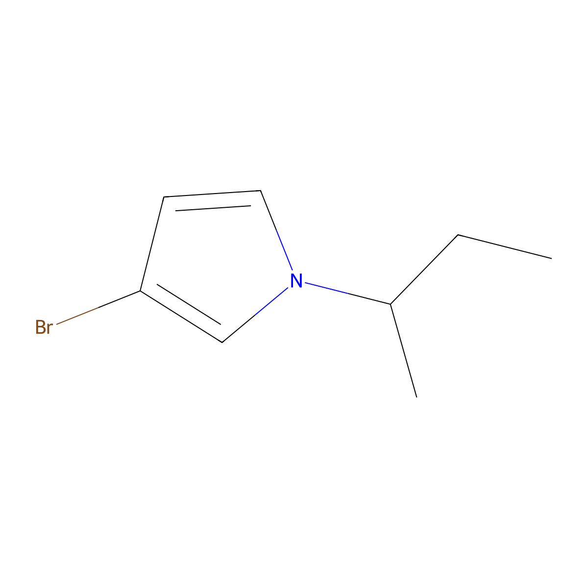3-Bromo-1-(sec-butyl)-1H-pyrrole molecular structure, CAS 1622834-97-2