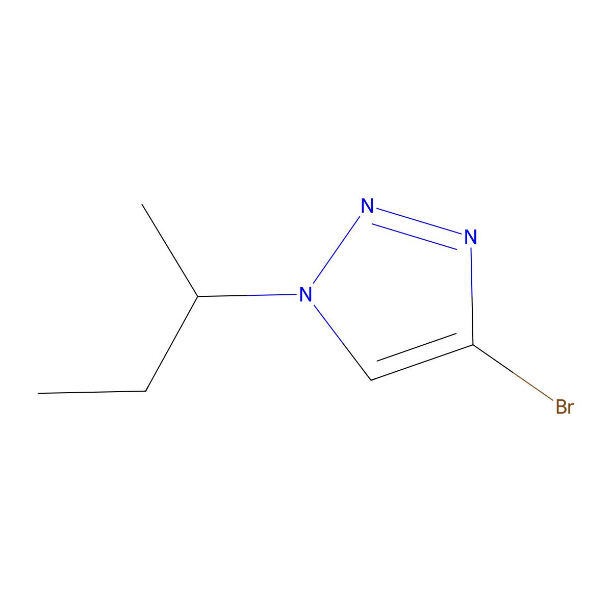 4-Bromo-1-(sec-butyl)-1H-1,2,3-triazole molecular structure, CAS 1622835-44-2