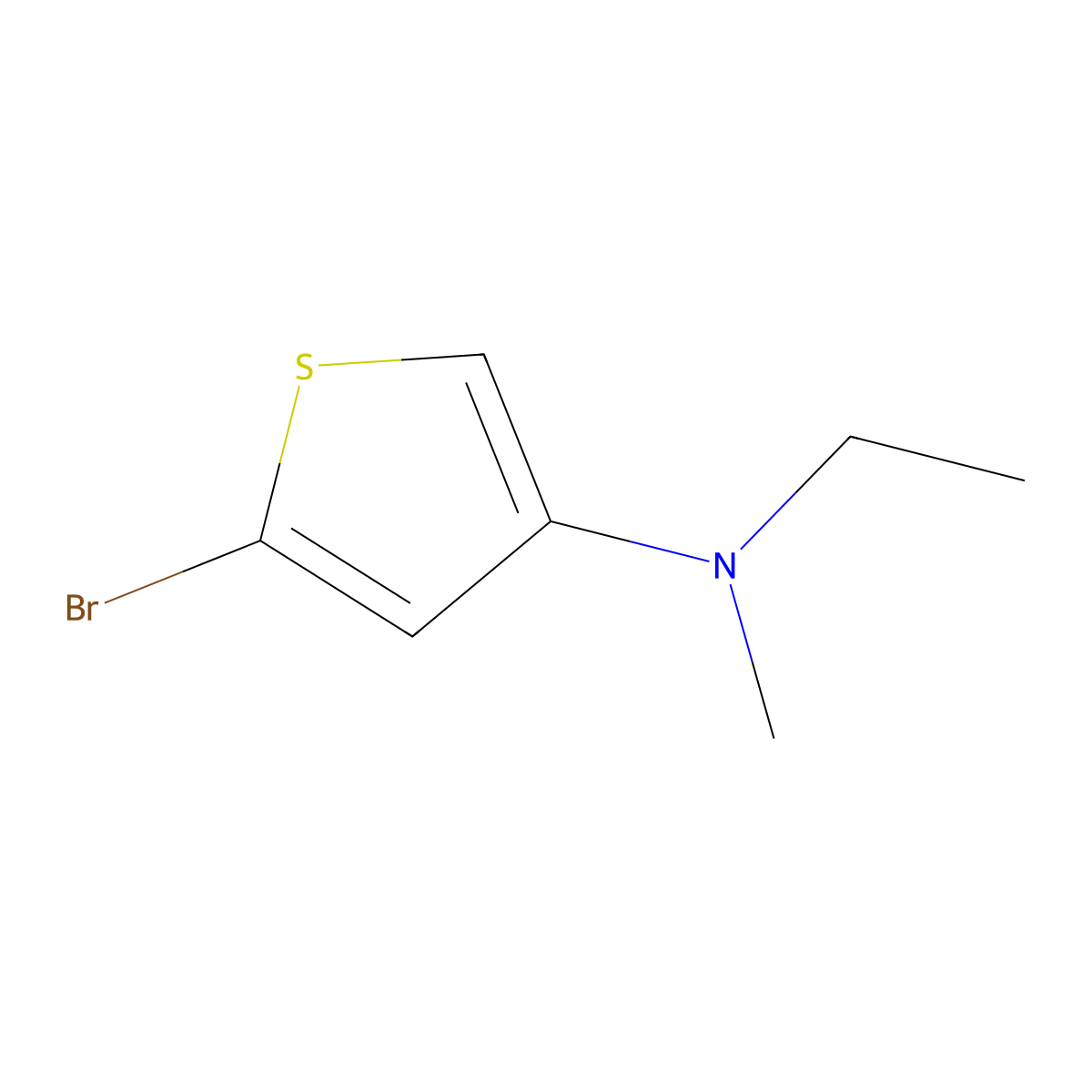2-Bromo-4-(methylethylamino)thiophene molecular structure, CAS 1622835-60-2