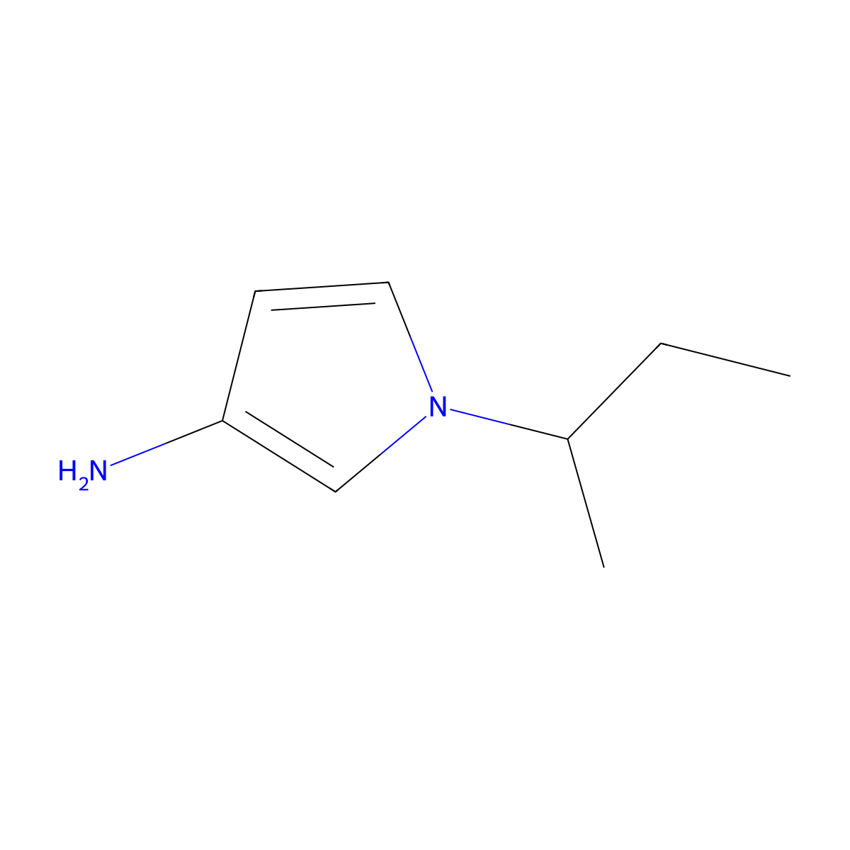 1-(sec-Butyl)-1H-pyrrol-3-amine molecular structure, CAS 1622835-61-3