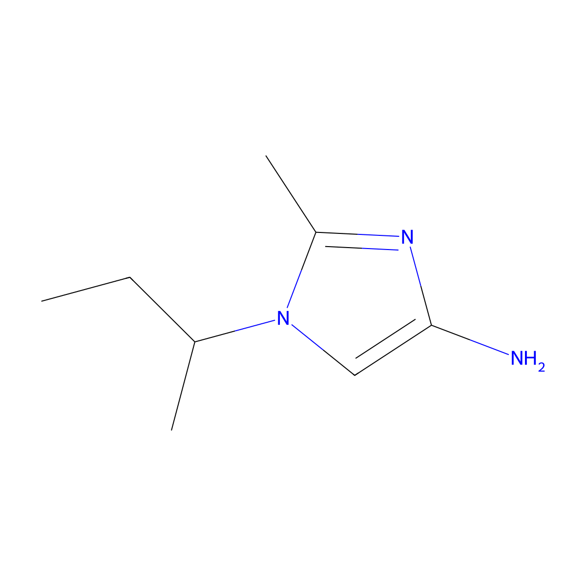1-(sec-Butyl)-2-methylimidazol-4-amine molecular structure, CAS 1622835-64-6