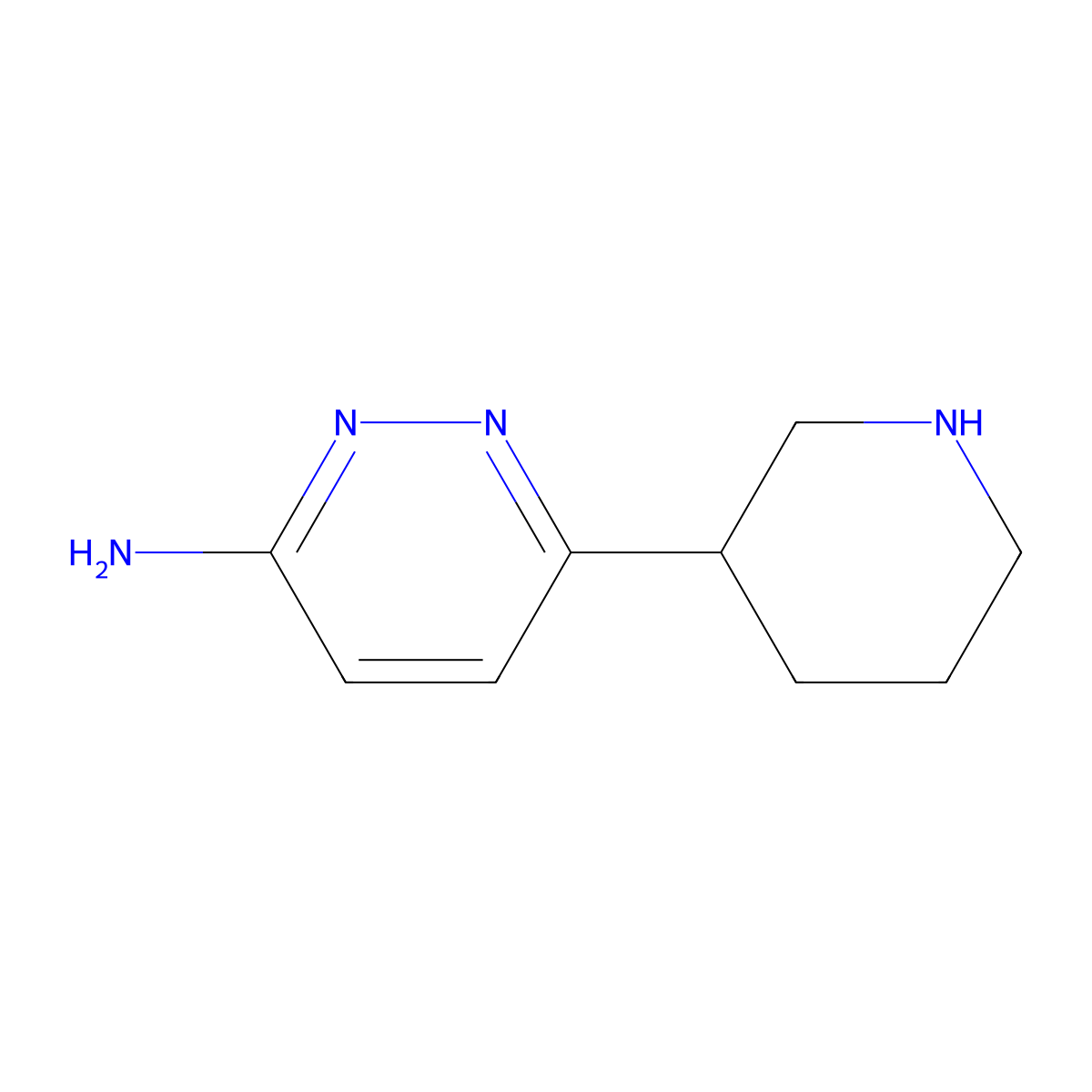 6-(Piperidin-3-yl)pyridazin-3-amine molecular structure, CAS 1622835-86-2