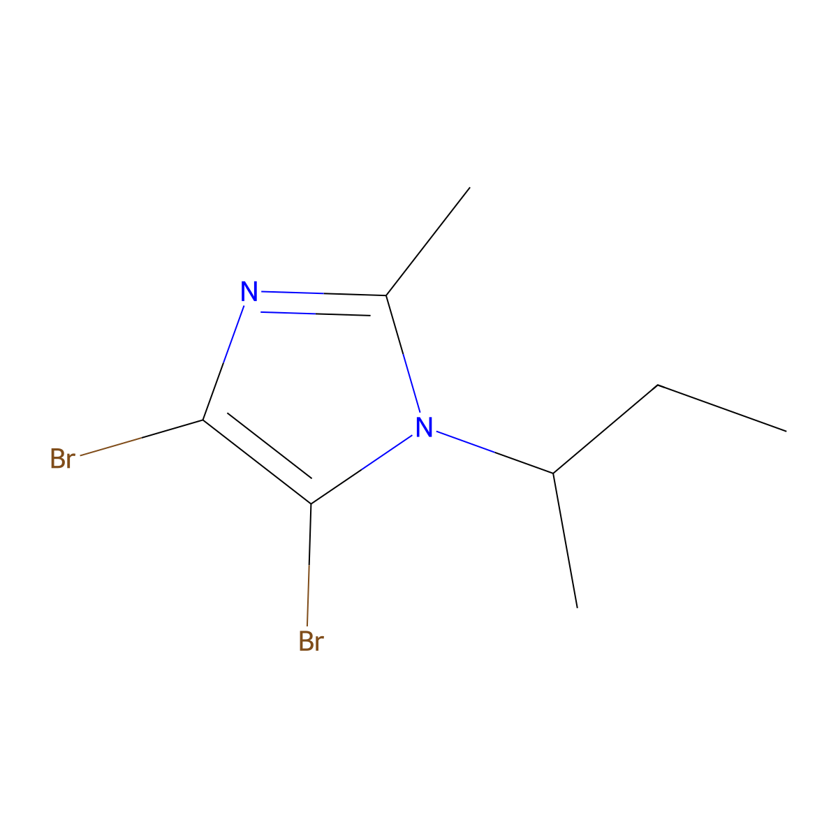 4,5-Dibromo-1-(sec-butyl)-2-methyl-1H-imidazole molecular structure, CAS 1622836-02-5